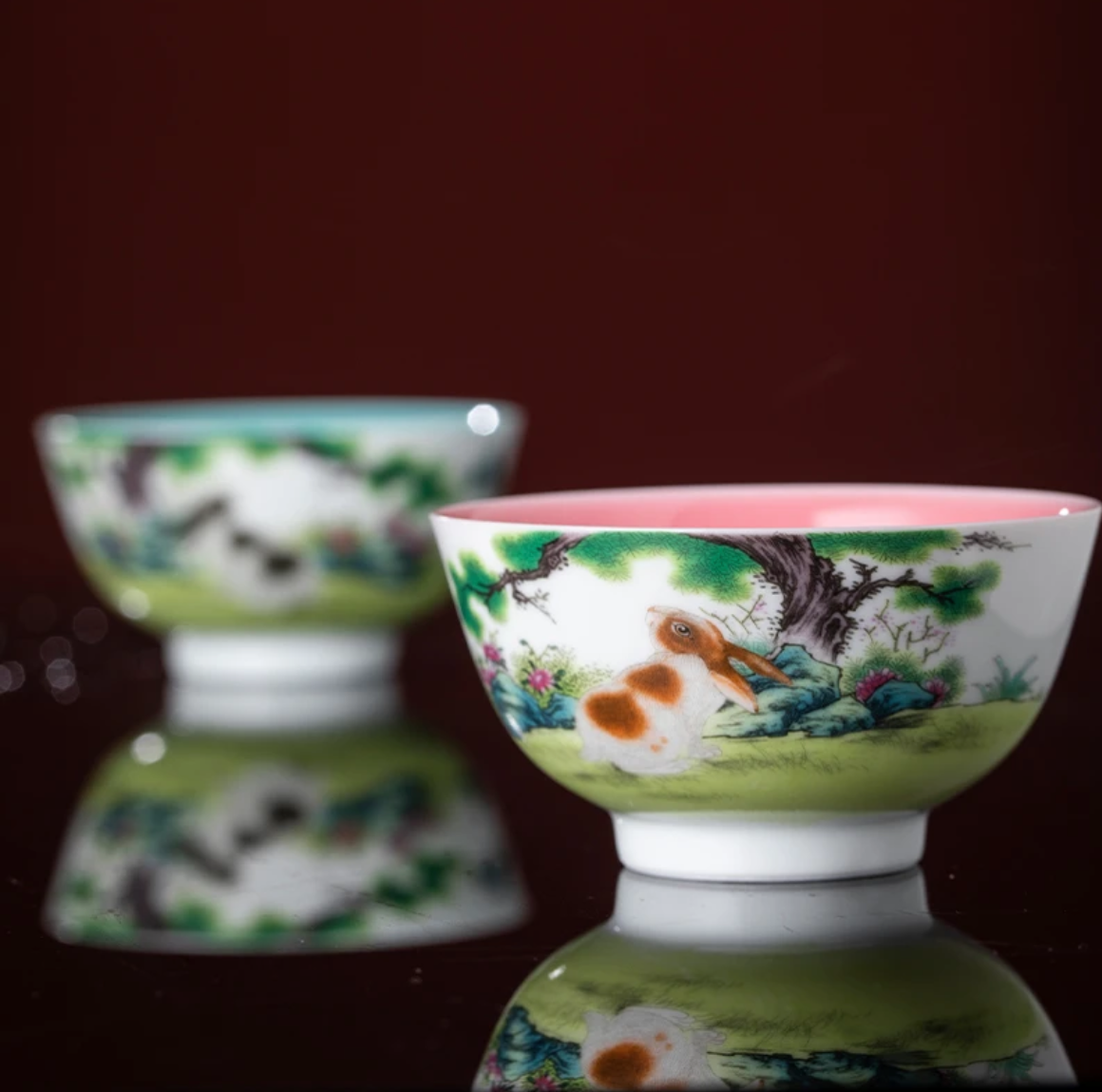 This is a Chinese Jingdezhen enamel  teacup