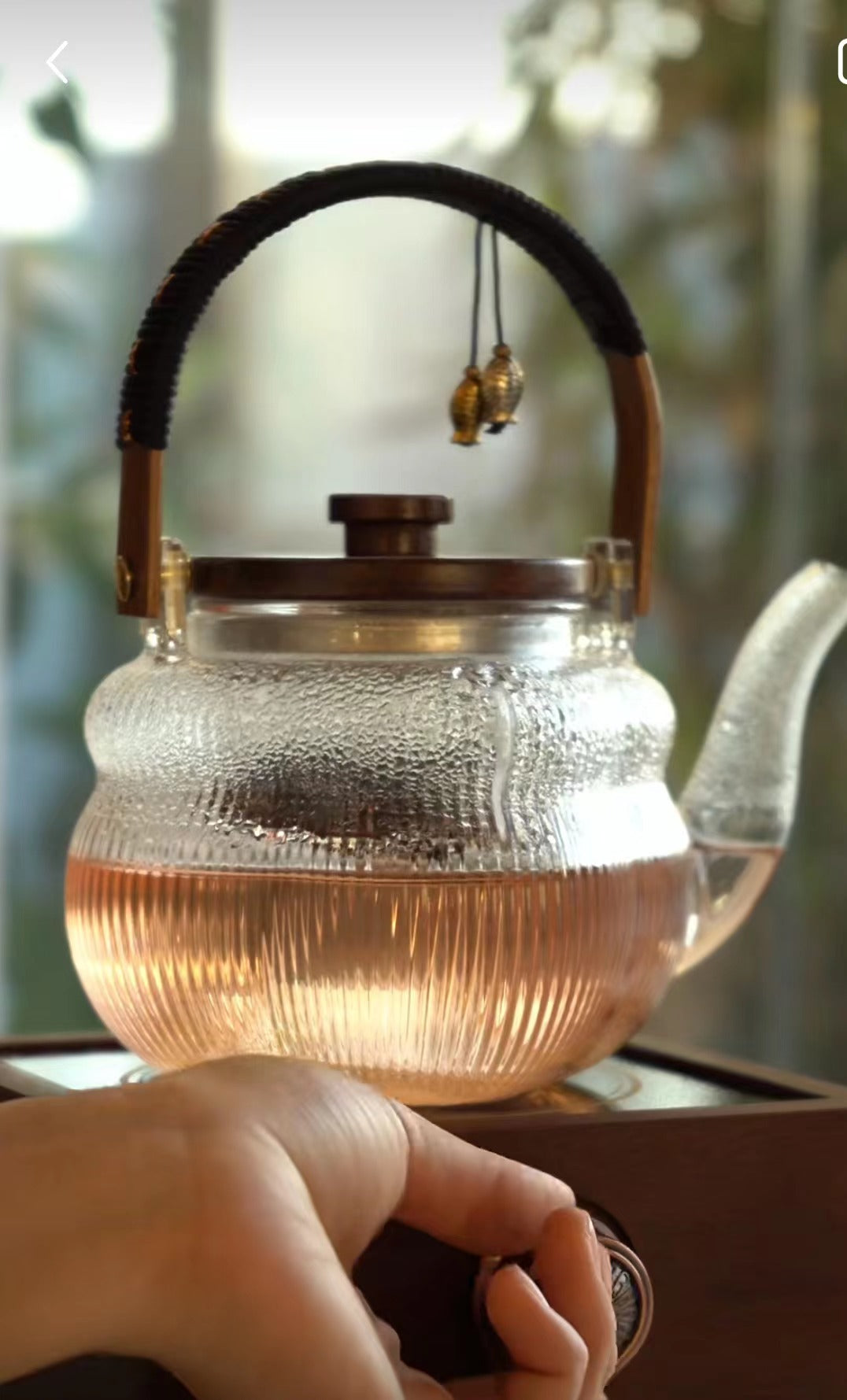 This is a glass kettle