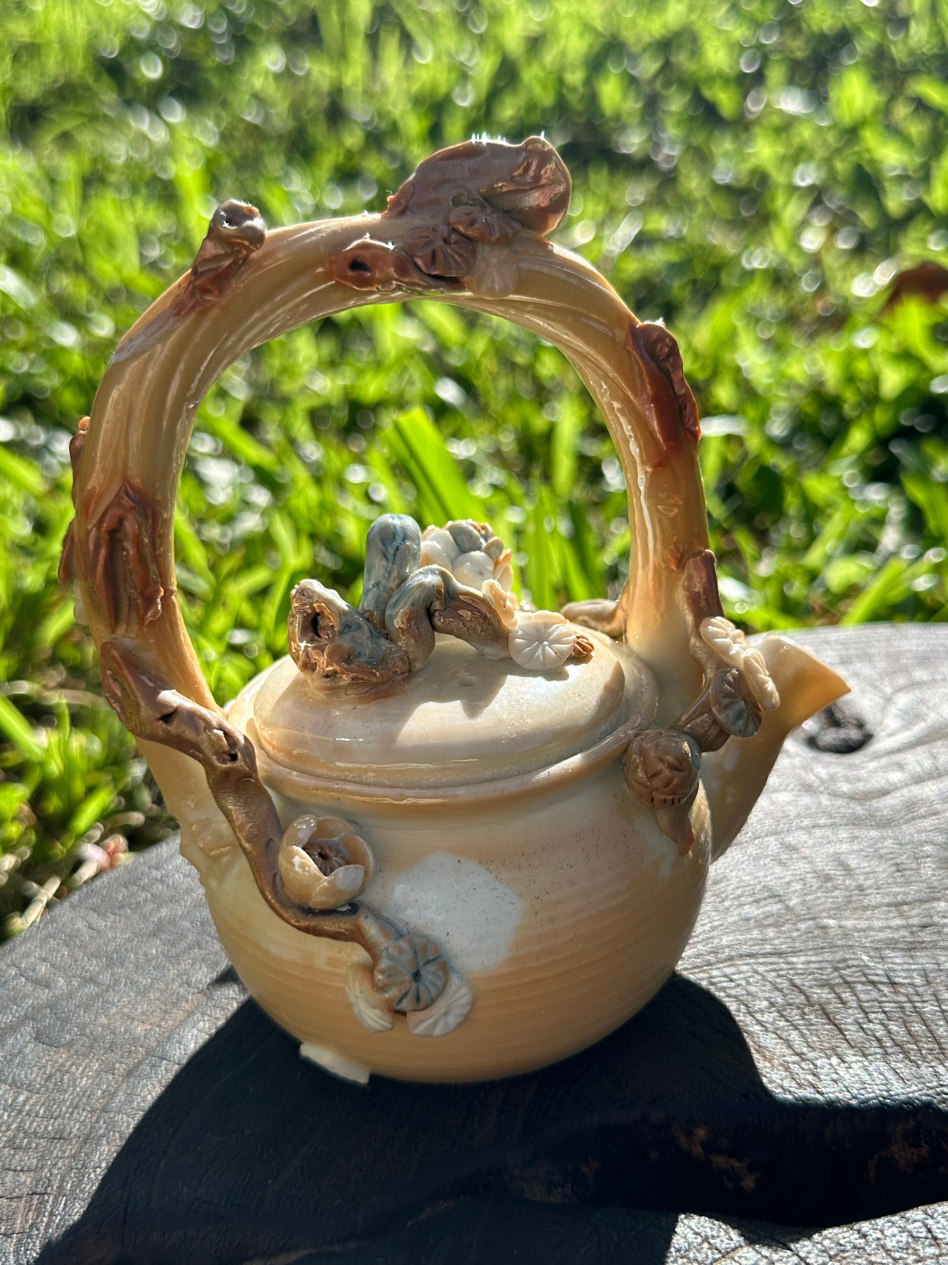 this is a woodfired pottery teapot