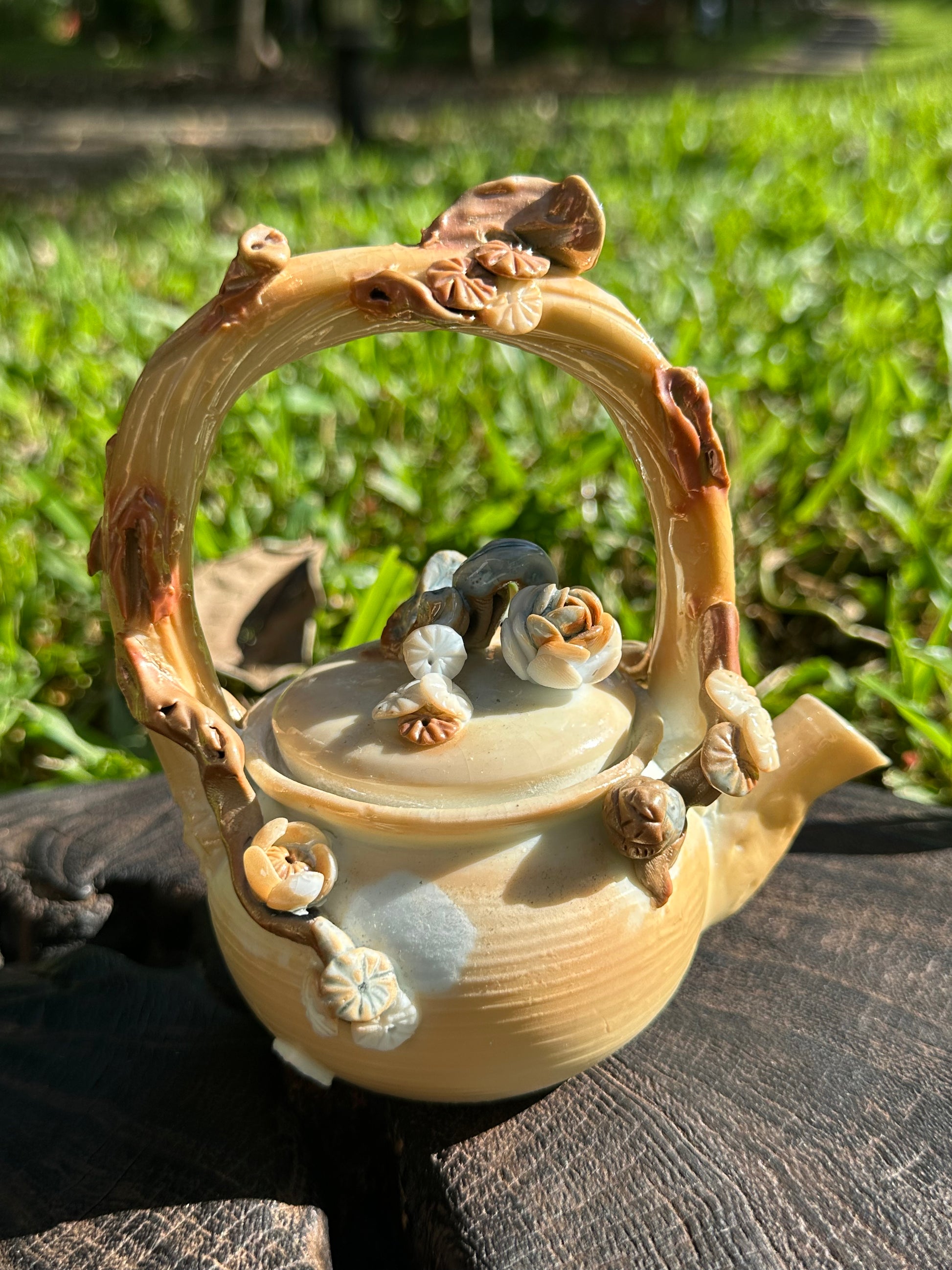 this is a woodfired pottery teapot