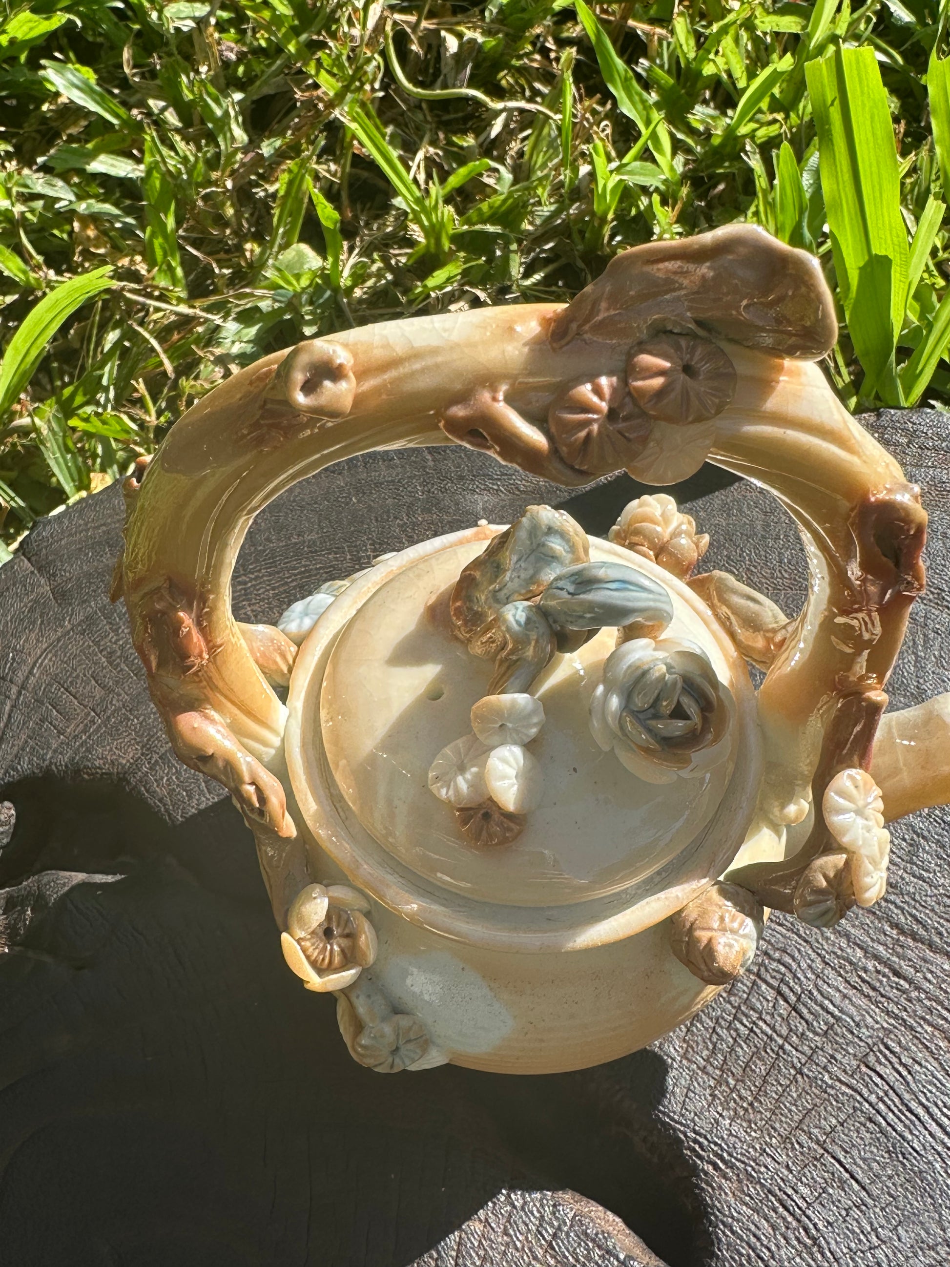 this is a woodfired pottery teapot