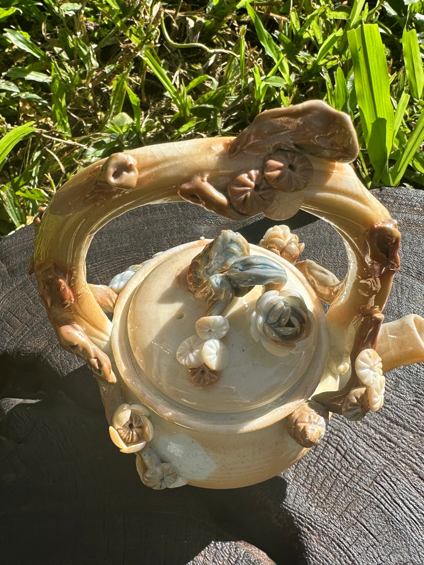 this is a woodfired pottery teapot