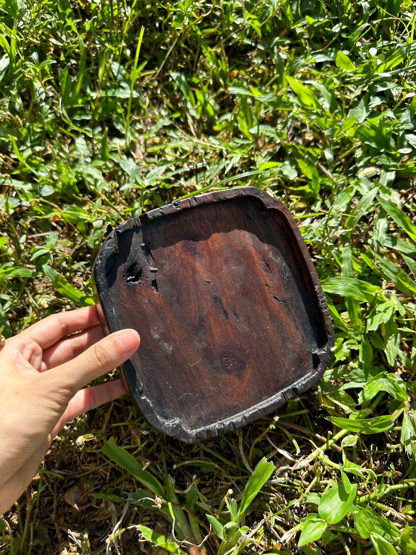 Handmade Chinese Black Ebony Wood Dry Tea Tray Tea Boat Square Tea Boat Origial Tray Teapot Saucer