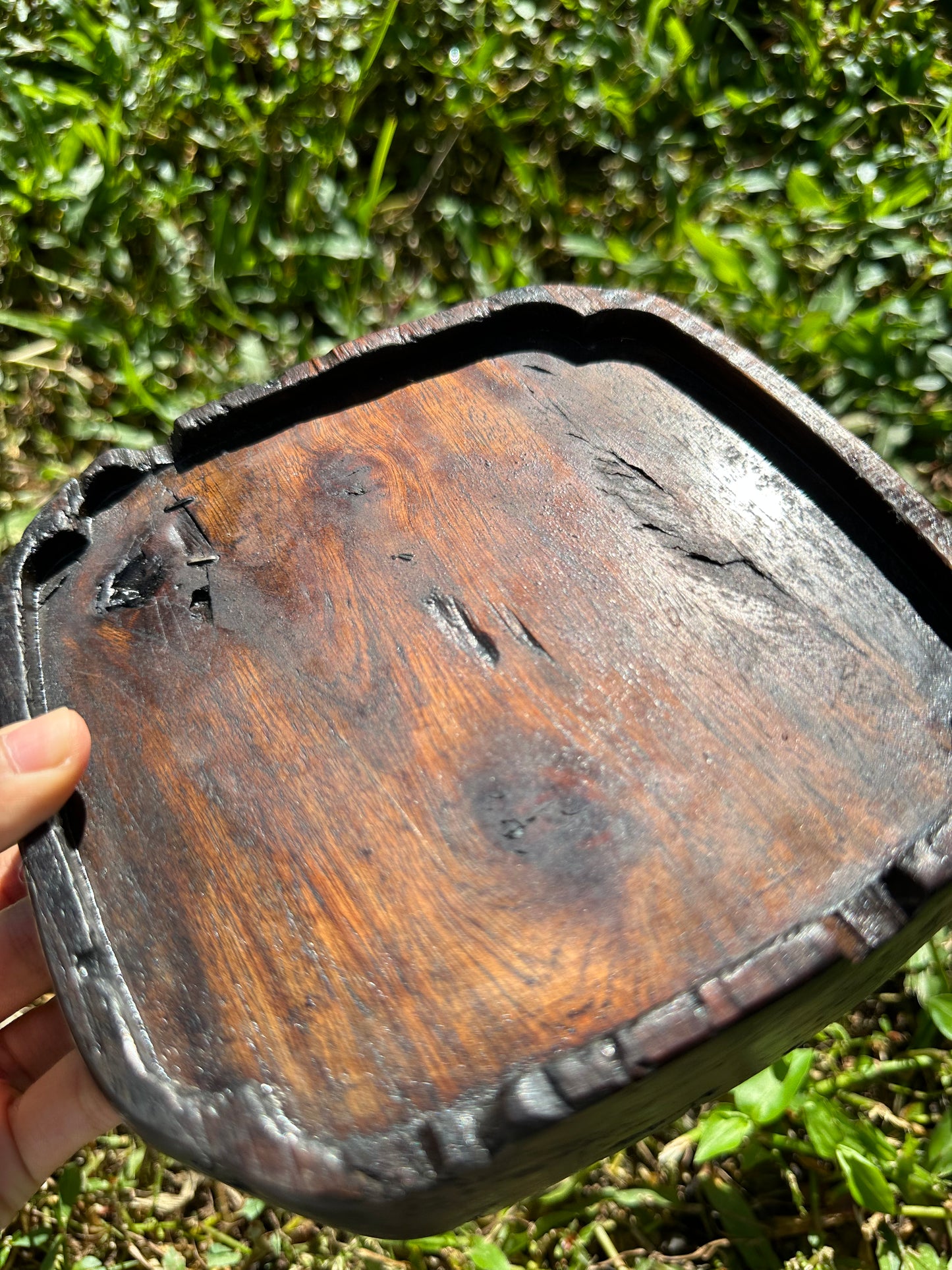 Handmade Chinese Black Ebony Wood Dry Tea Tray Tea Boat Square Tea Boat Origial Tray Teapot Saucer