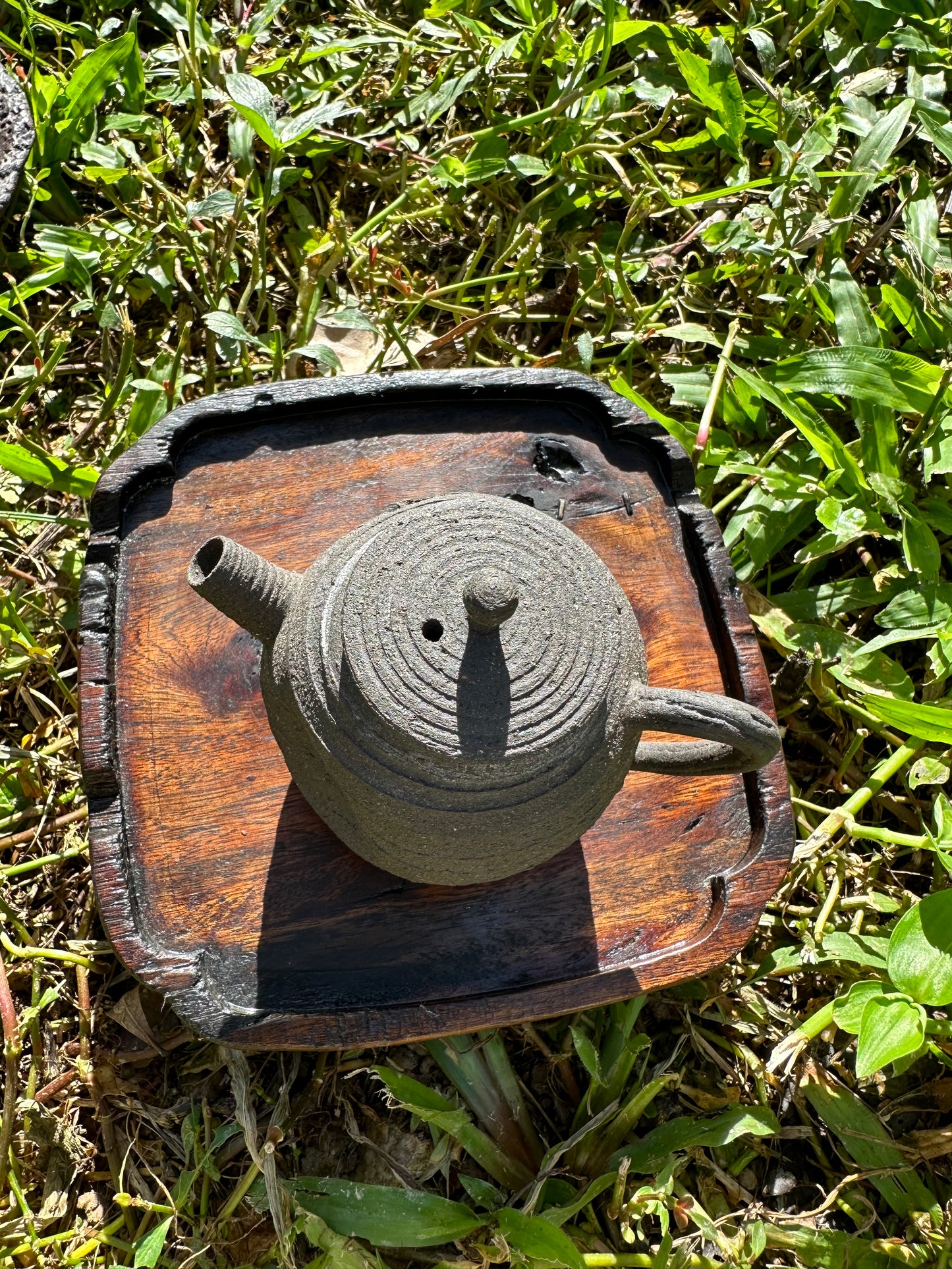 Handmade Chinese Black Ebony Wood Dry Tea Tray Tea Boat Square Tea Boat Origial Tray Teapot Saucer