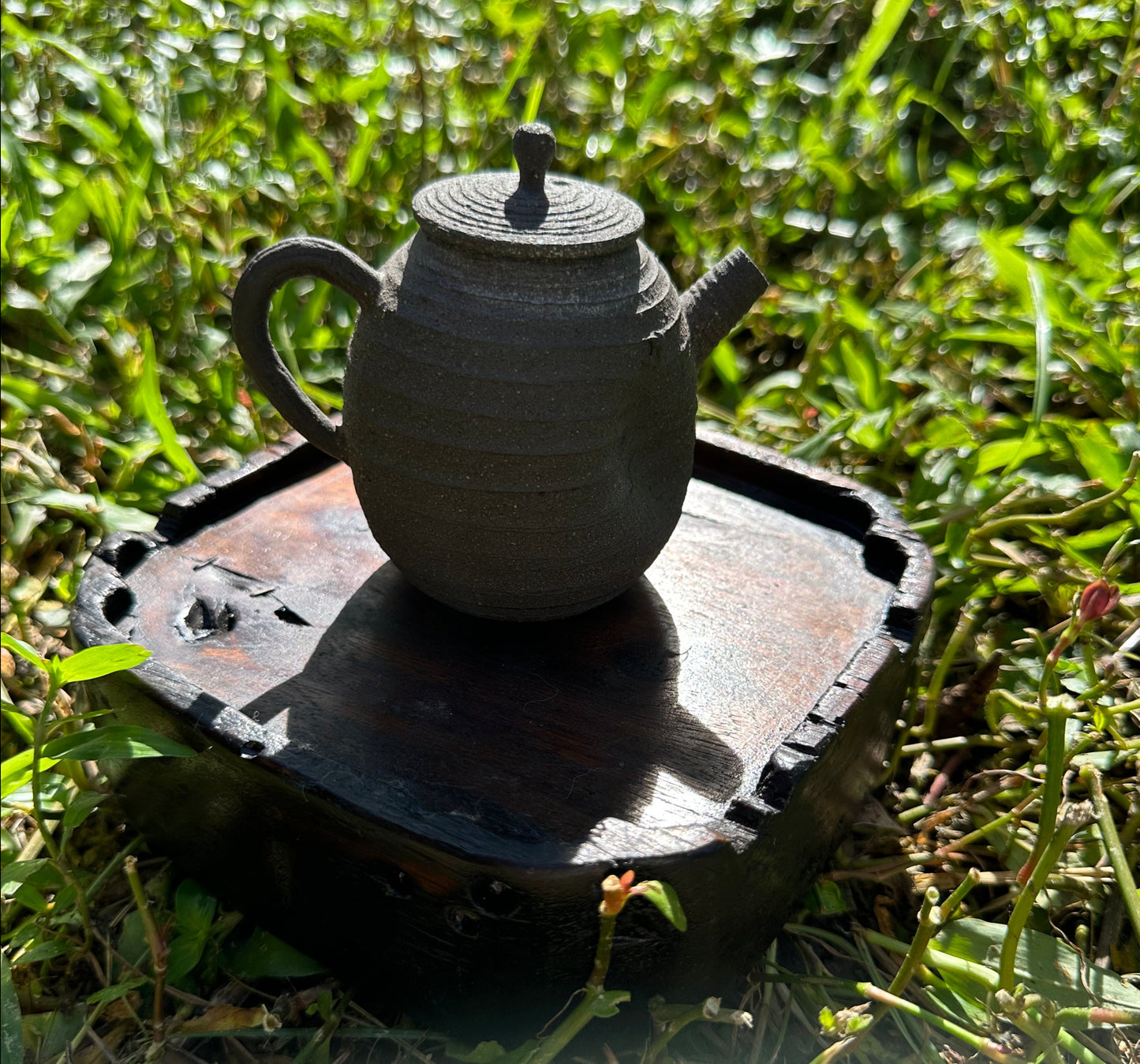 Handmade Chinese Black Ebony Wood Dry Tea Tray Tea Boat Square Tea Boat Origial Tray Teapot Saucer