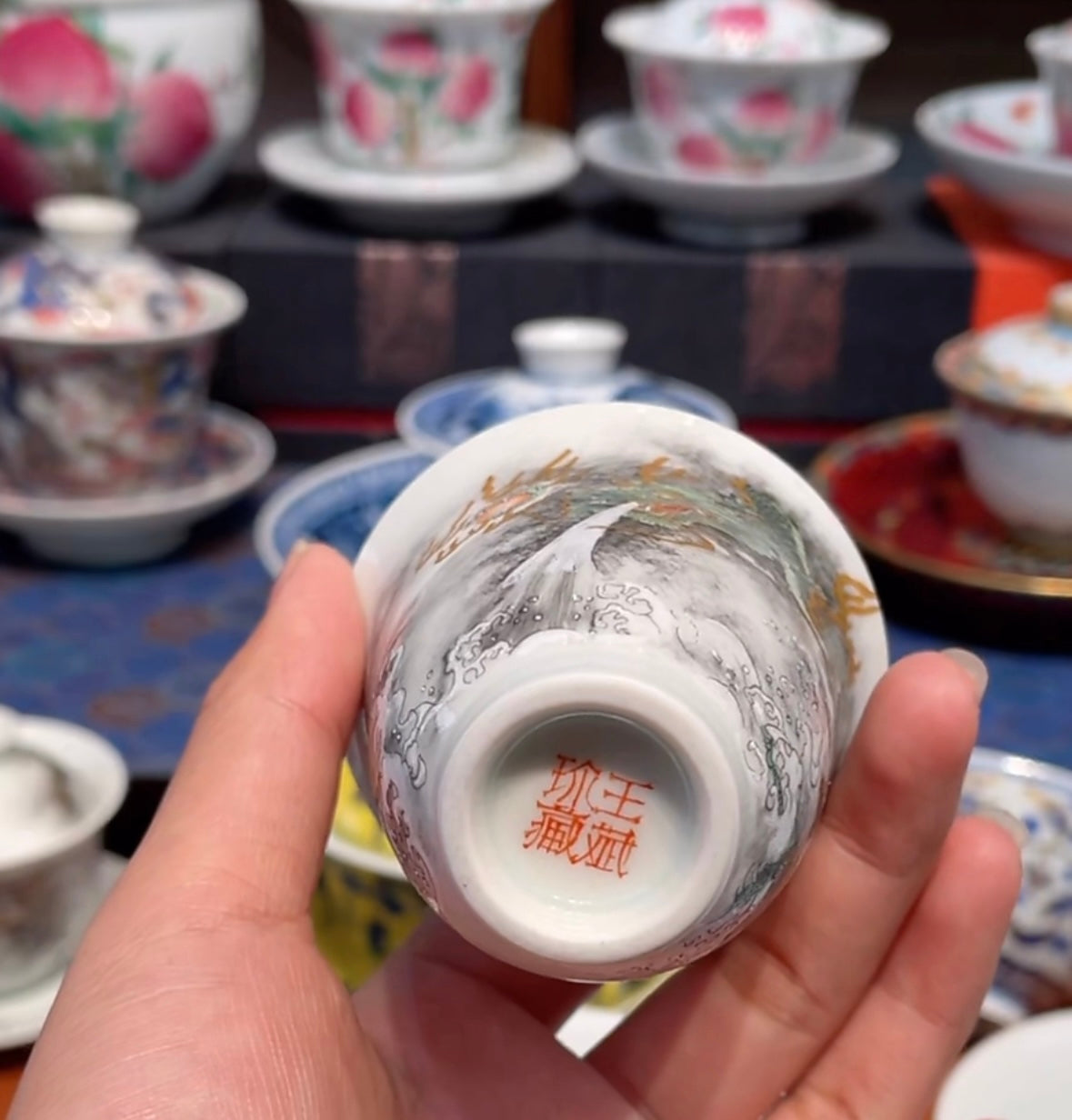 this is a Chinese Jingdezhen ceramic dragon teacup