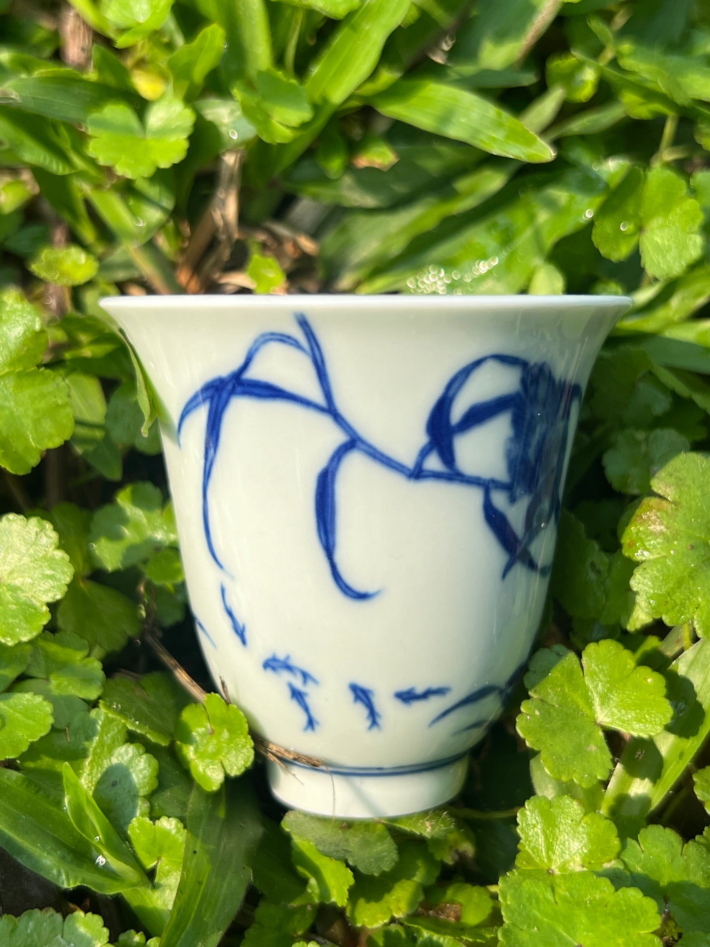 100% Handpainted Chinese Jingdezhen Ceramic Fine China Blue White Porcelain Flower Bird Pattern Qinghuaci