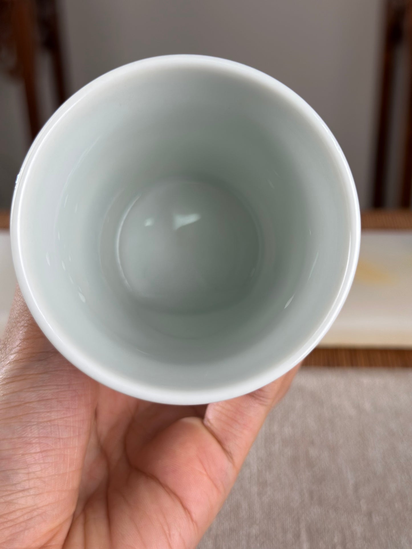 Handpainted Chinese Famille Rose Fencai Traditional Zhongkui Portrait  Jingdezhen Master Teacup