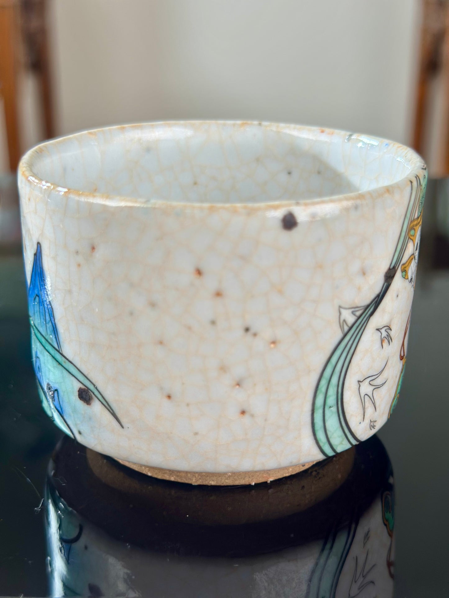 Handpainted Original Designed Chinese Tibetan Style Pottery Gaiwan Teacup Teapot Master Set