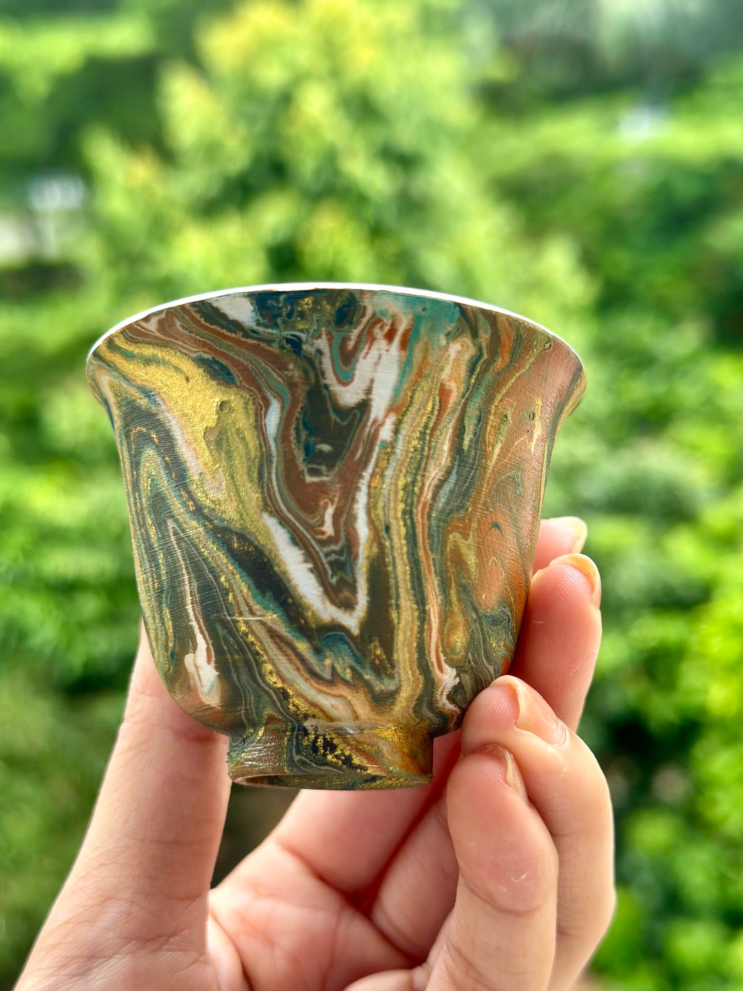 Handcrafted Traditional Chinese Lacquer Ware Gaiwan Ceramic Varied Color Teacup Set