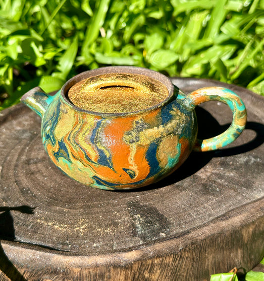 Handcrafted Traditional Chinese Lacquer Ware Gaiwan Ceramic Varied Color Teacup Set