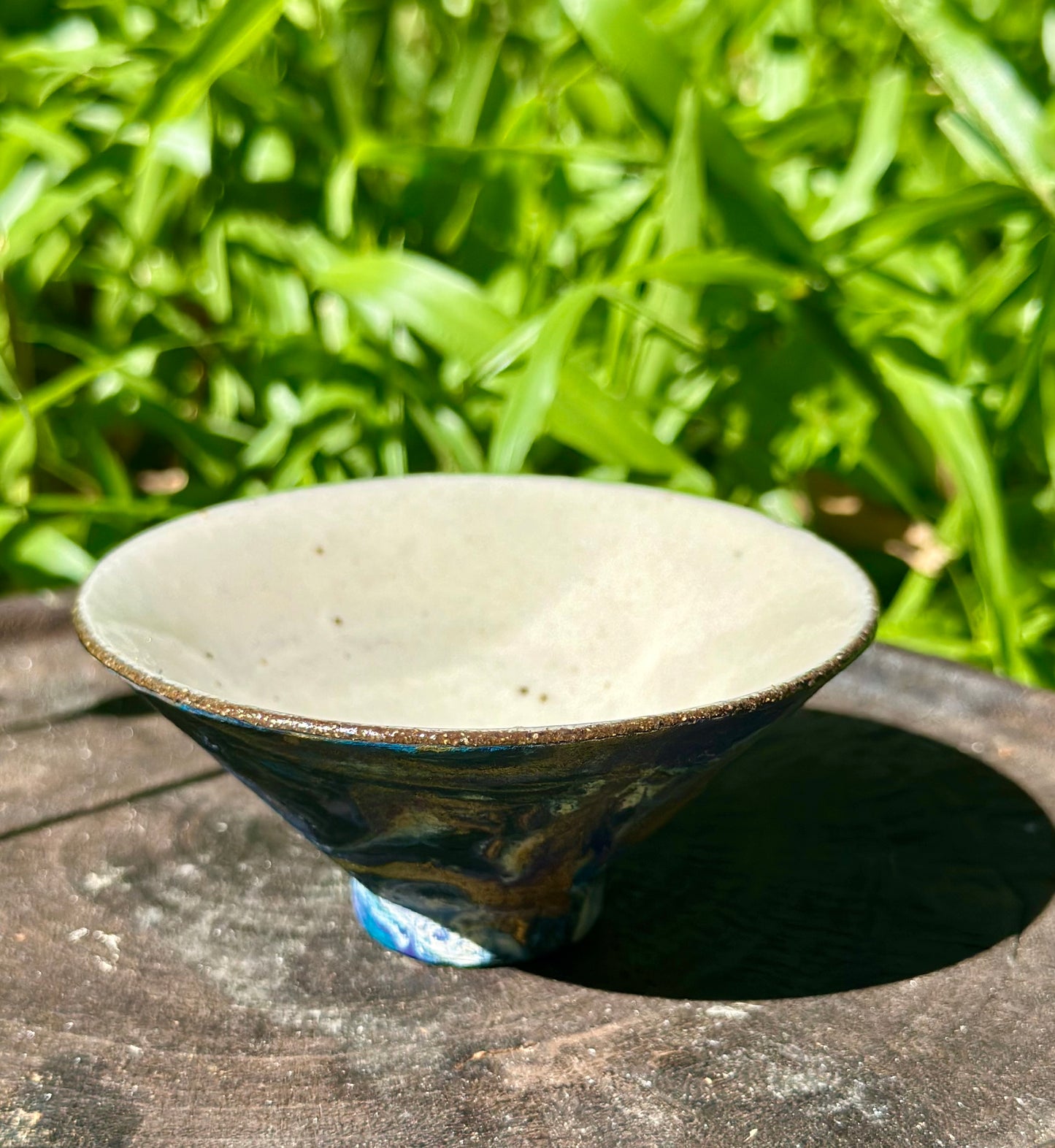 Handcrafted Traditional  Artwork Chinese Lacquer Ware Gaiwan pottery Purple Blue Varied Color Teacup Set