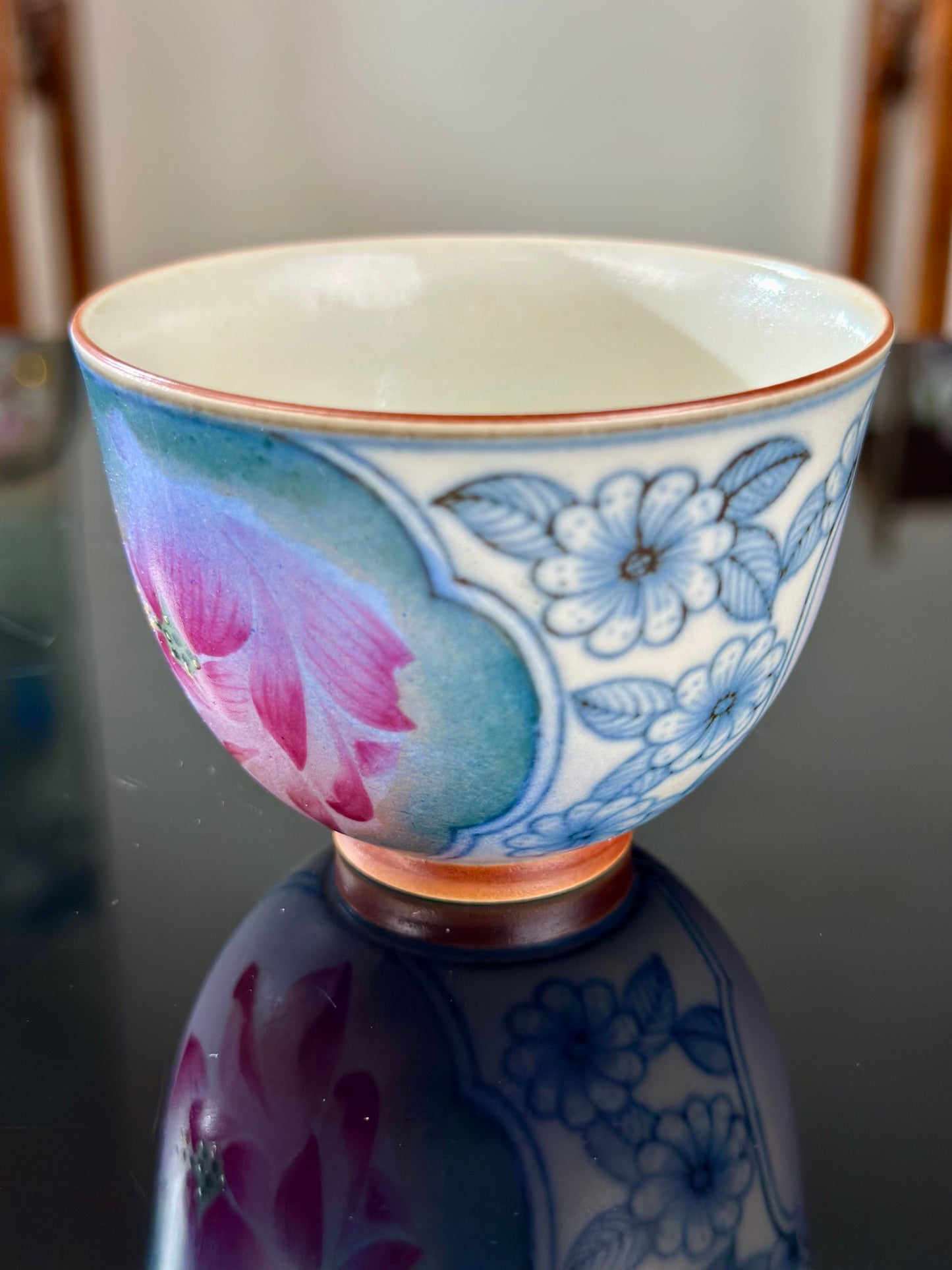Handpainted Chinese Famille Rose Fencai Lotus Pattern Jingdezhen Master Teacup Gaiwan Tea Set