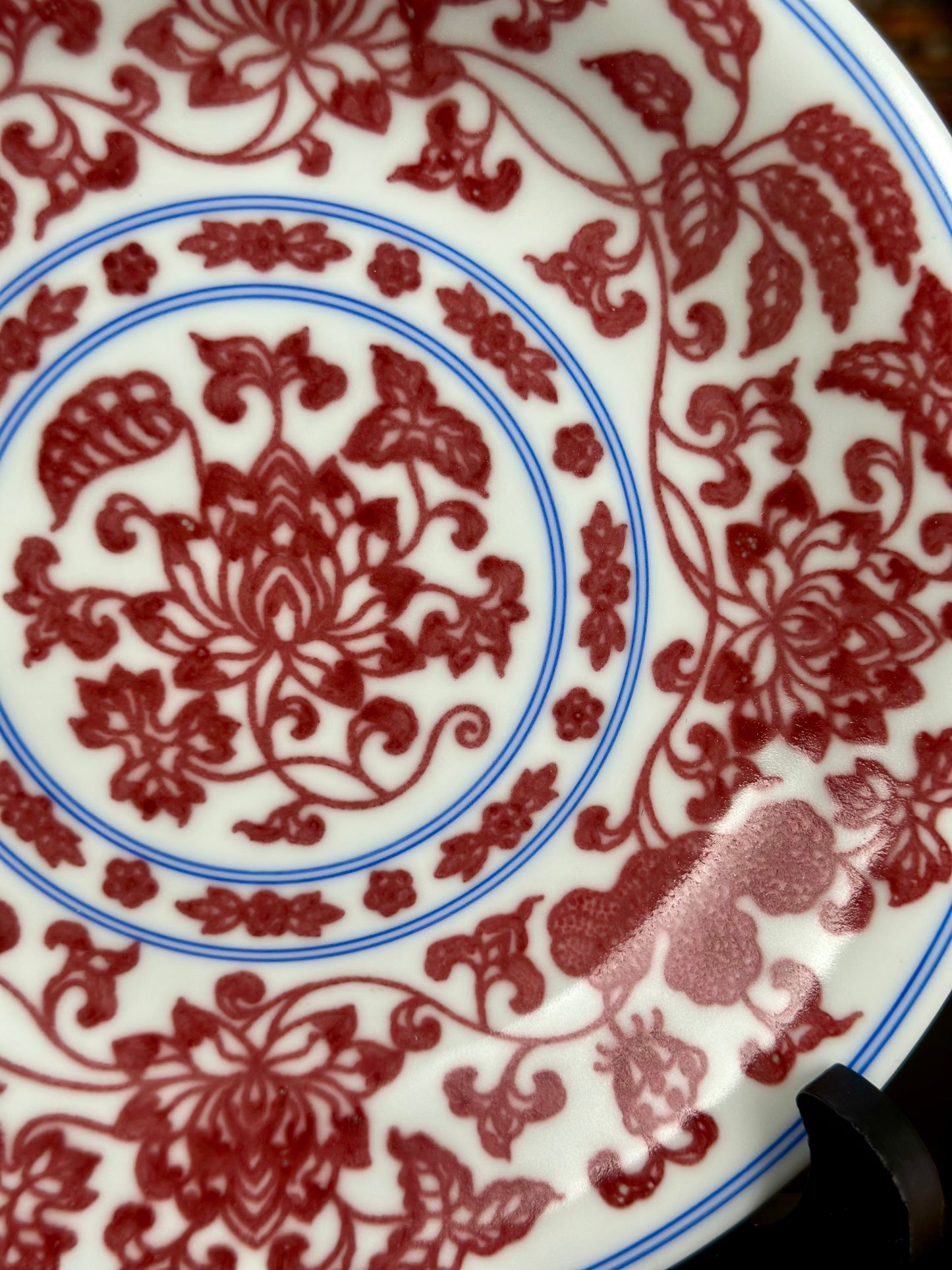 Hand Painted Chinese Lotus Underglaze Red Youlihong Jingdezhen Gaiwan Tea Boat Tea Tray Tea Set  Master Ceramic