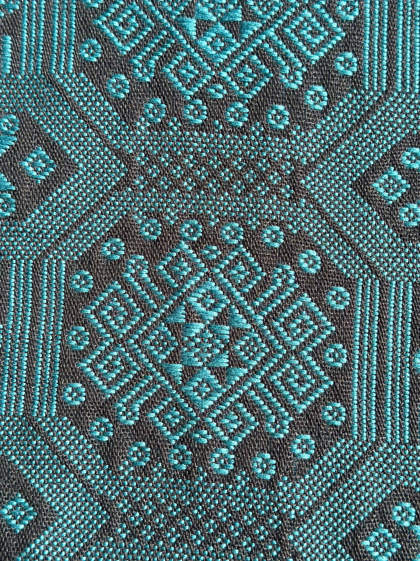 High-end Handcrafted Python Dragon Pattern Emerald Black Chinese Zhuang Brocade Silk Cloth Scarf Tea Table Cloth