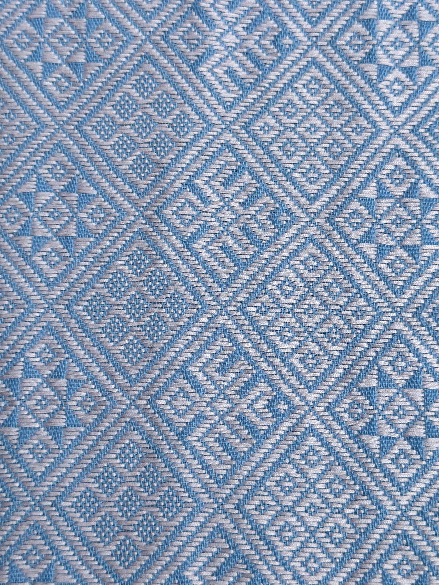 High-end Handcrafted  Swallow Field Anise Pattern Chinese Blue white Zhuang Brocade Silk Cloth Scarf Tea Table Cloth