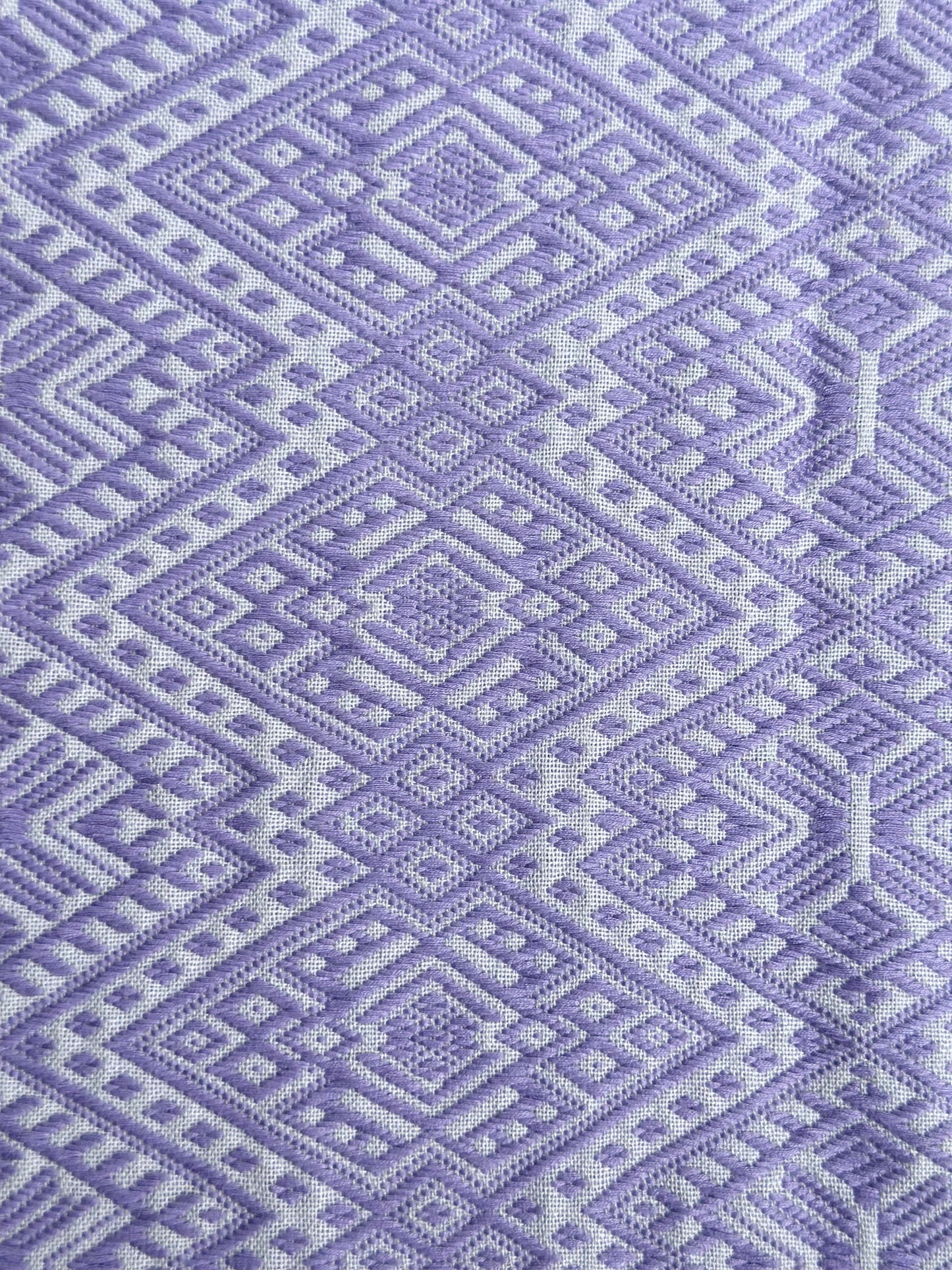 High-end Handcrafted Butterfly Field Pattern Chinese Purple White Zhuang Brocade Silk Cloth Scarf Tea Table Cloth