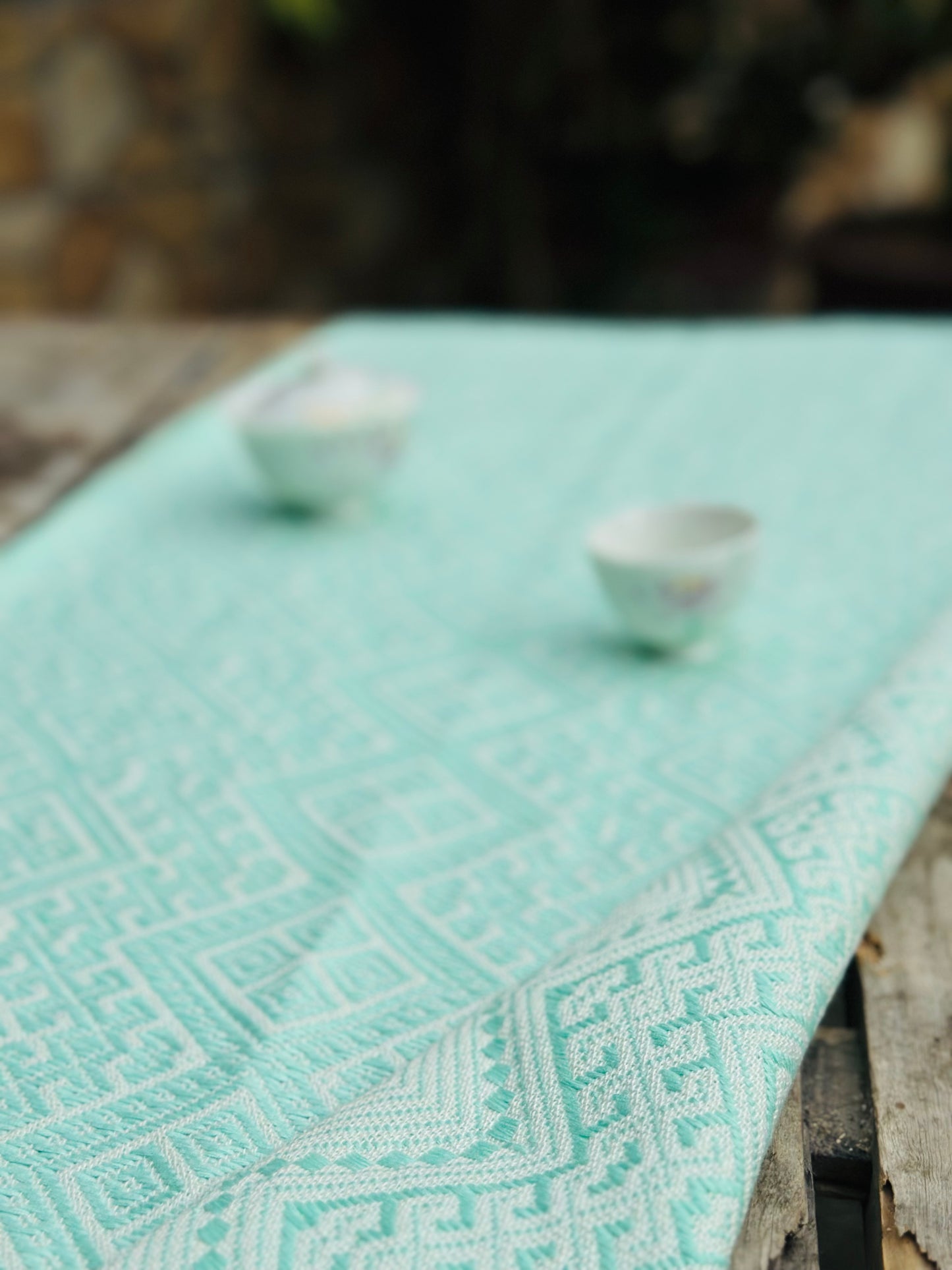 High-end Handcrafted Pattern Chinese Zhuang Brocade Silk Cloth Scarf Tea Table Cloth