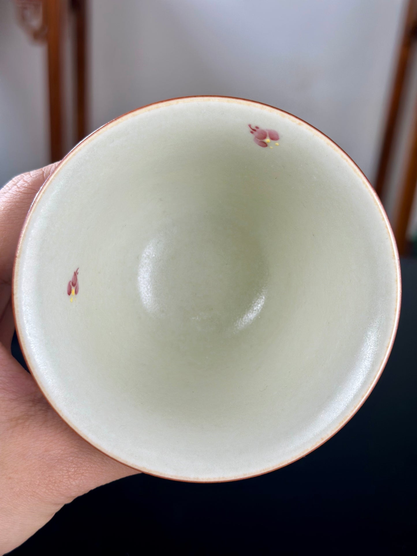 Handpainted Chinese High End Famille Rose Blue White Porcelain Gaiwan Flower and Butterfly Pattern Teapot