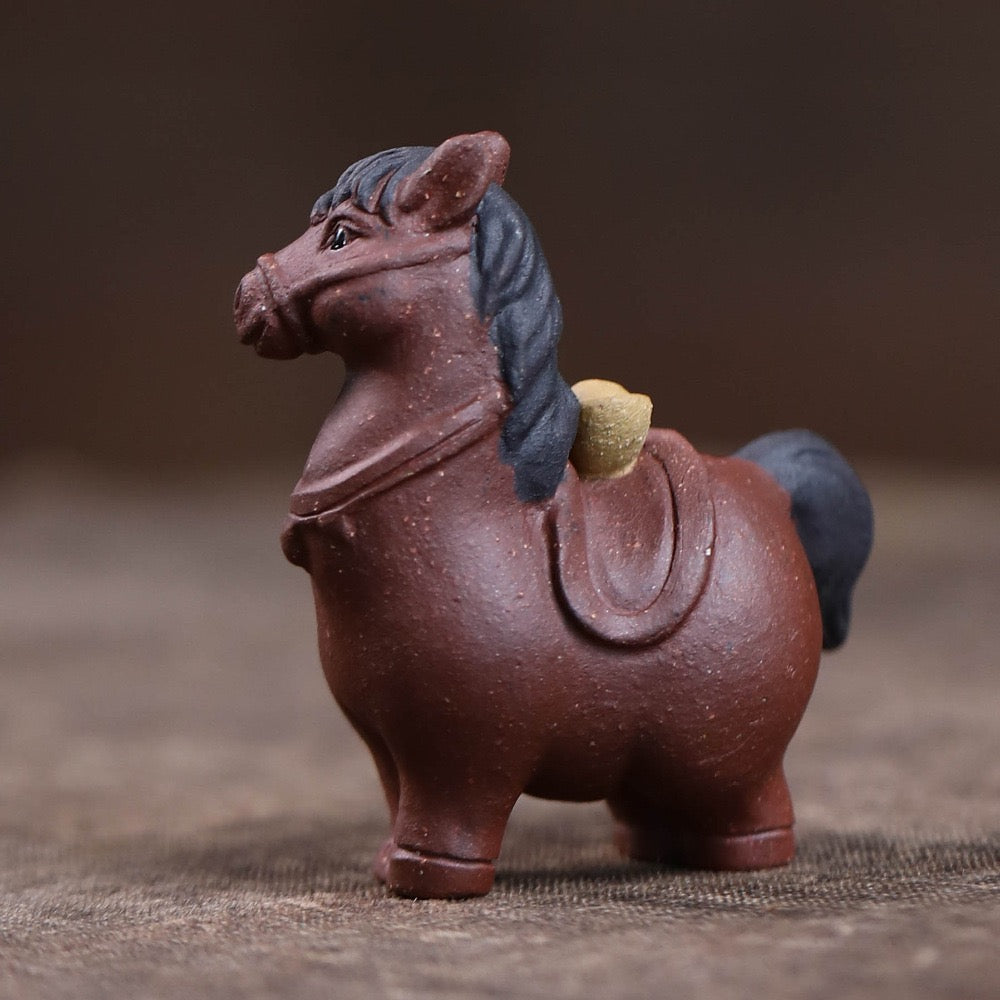 Tea Pets Handmade Yixing Clay Chinese Horse Year Tea Pet Cute Horse