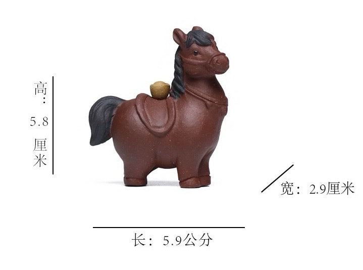 Tea Pets Handmade Yixing Clay Chinese Horse Year Tea Pet Cute Horse