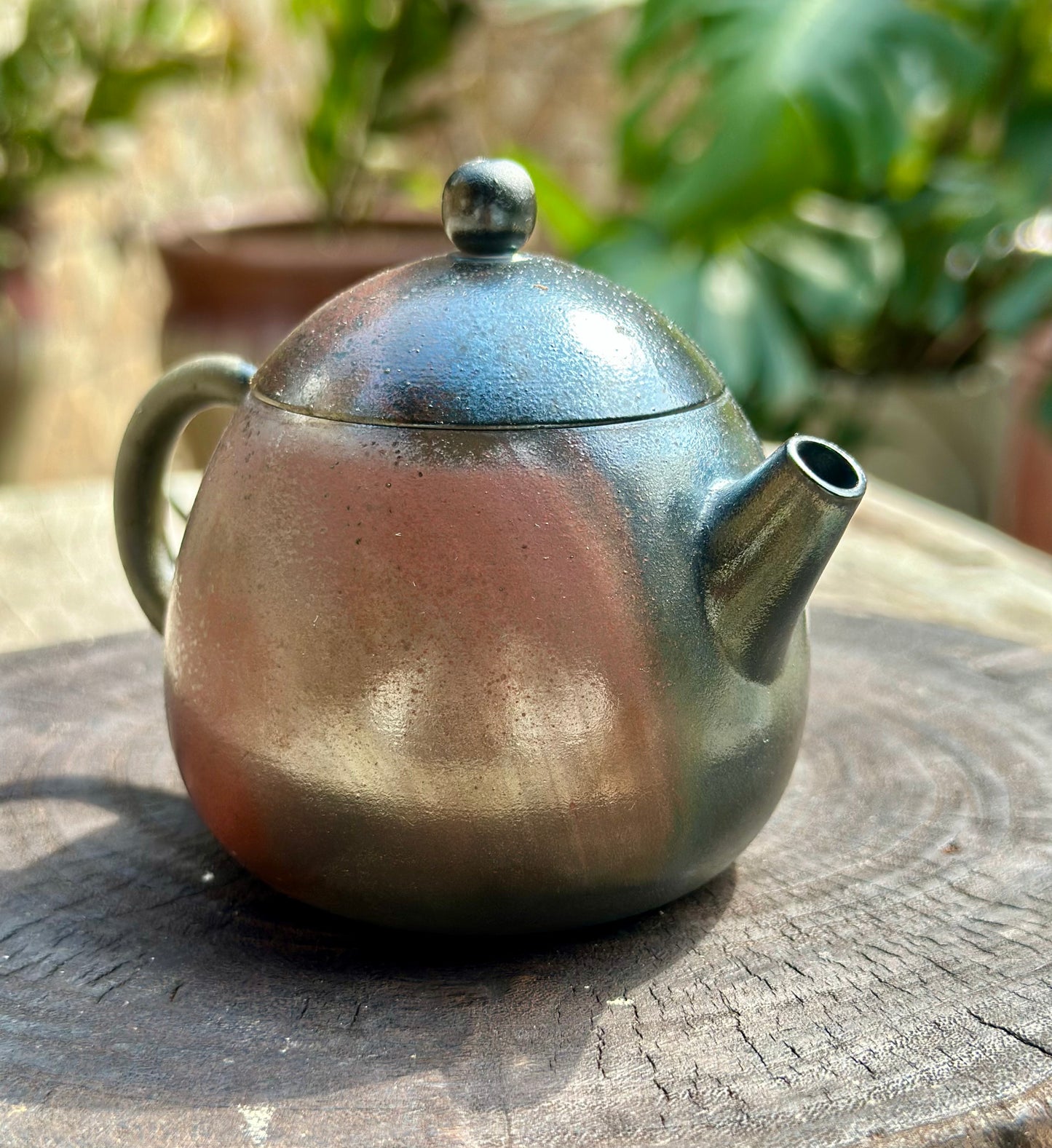 Handcrafted Woodfired Chinese Nixing clay Pottery Clay Teapot Dragonegg Shape 140ml High Class Artowork