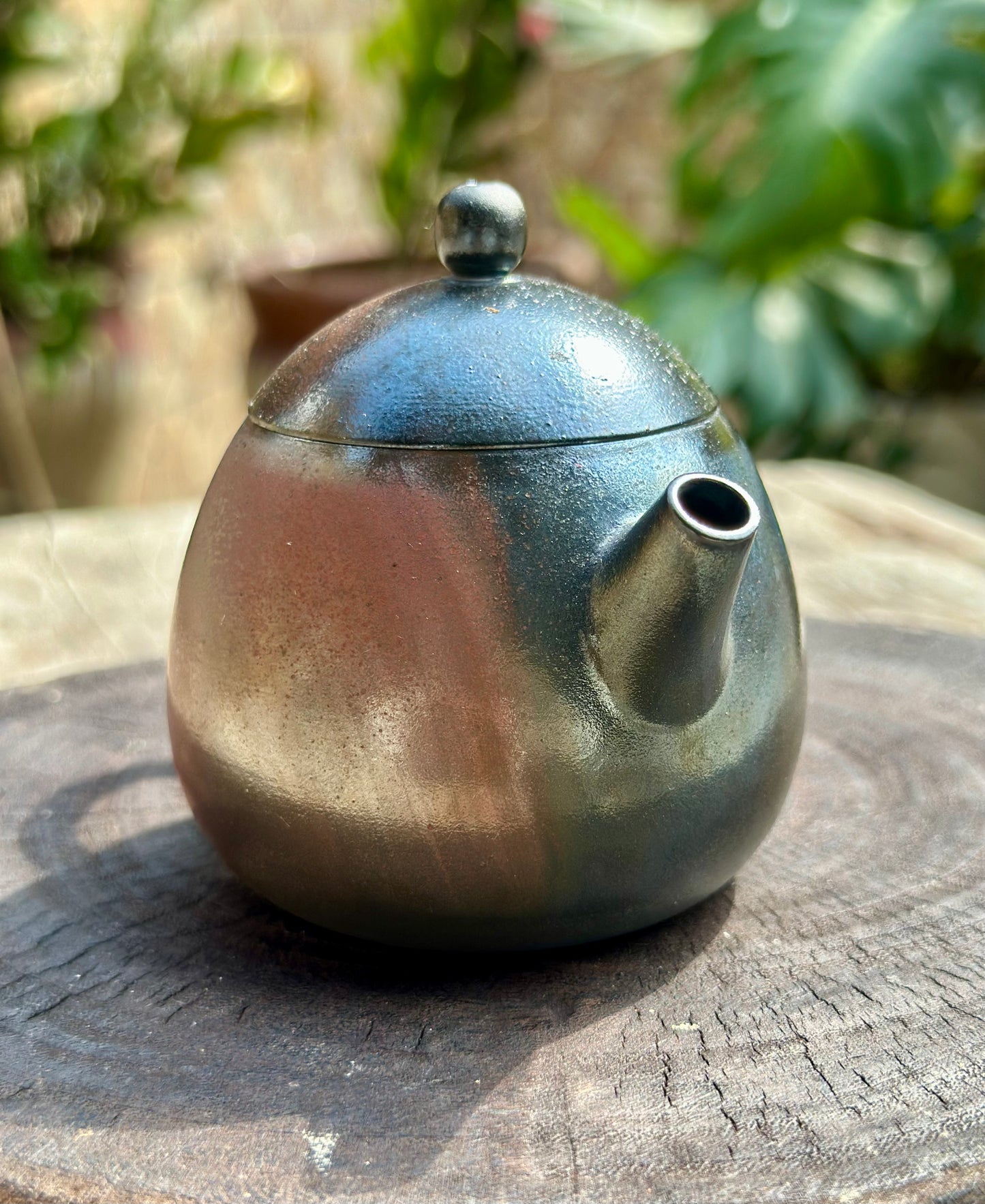 Handcrafted Woodfired Chinese Nixing clay Pottery Clay Teapot Dragonegg Shape 140ml High Class Artowork