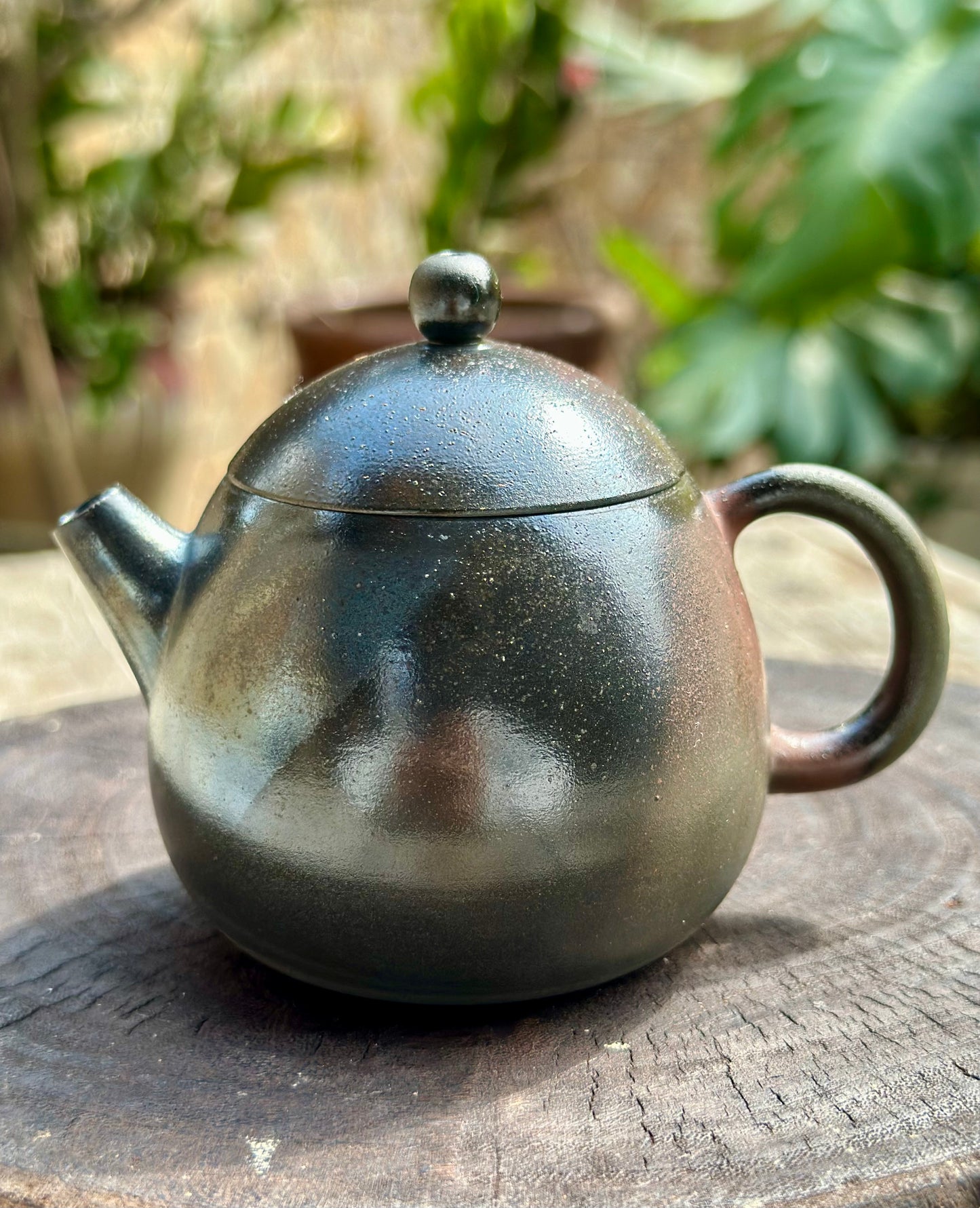 Handcrafted Woodfired Chinese Nixing clay Pottery Clay Teapot Dragonegg Shape 140ml High Class Artowork
