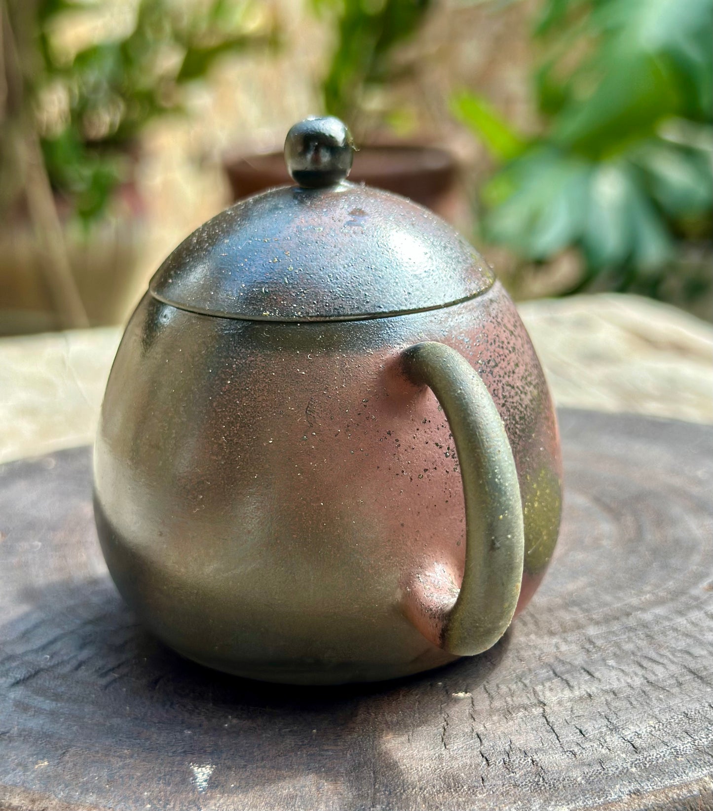 Handcrafted Woodfired Chinese Nixing clay Pottery Clay Teapot Dragonegg Shape 140ml High Class Artowork
