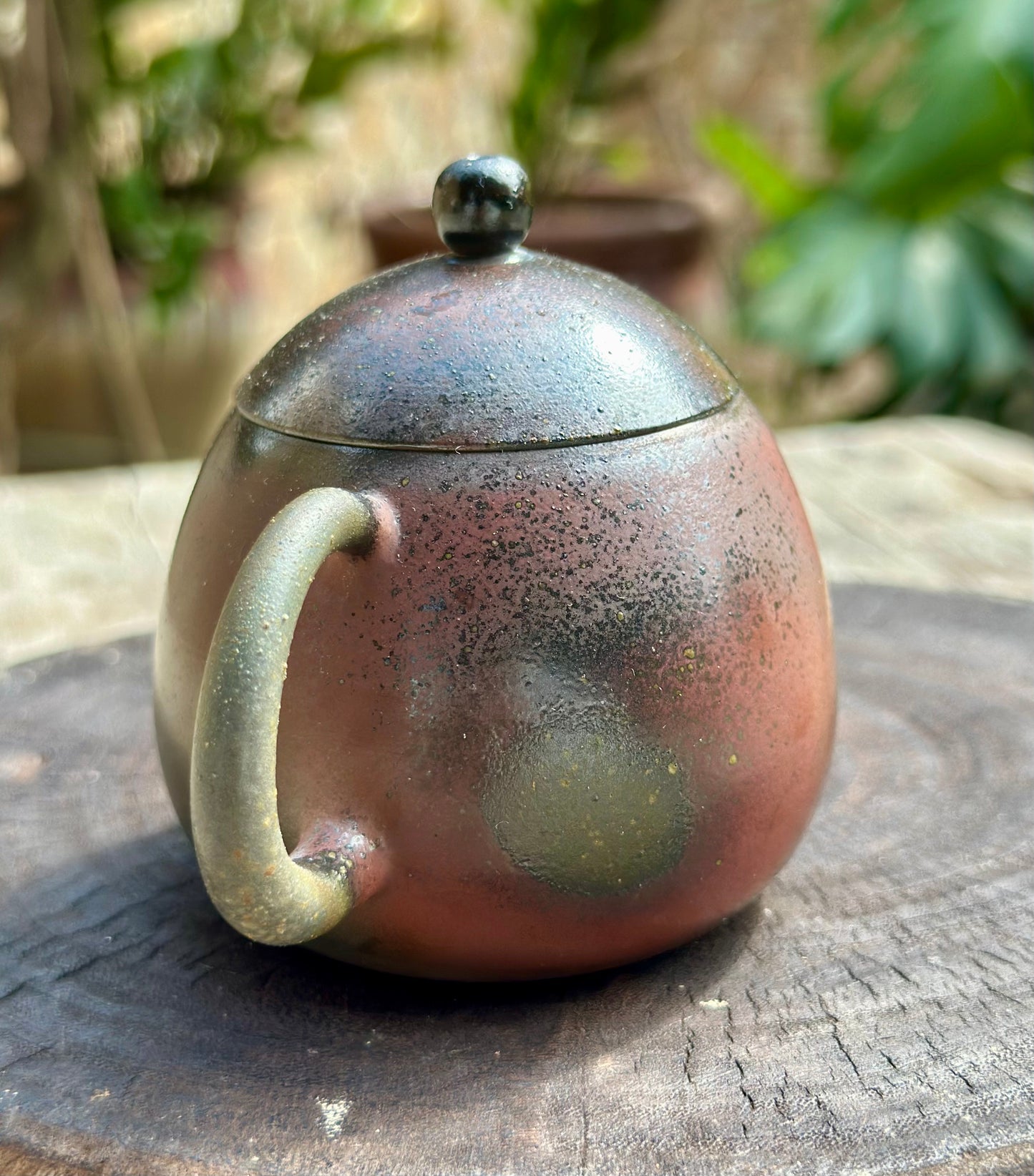 Handcrafted Woodfired Chinese Nixing clay Pottery Clay Teapot Dragonegg Shape 140ml High Class Artowork