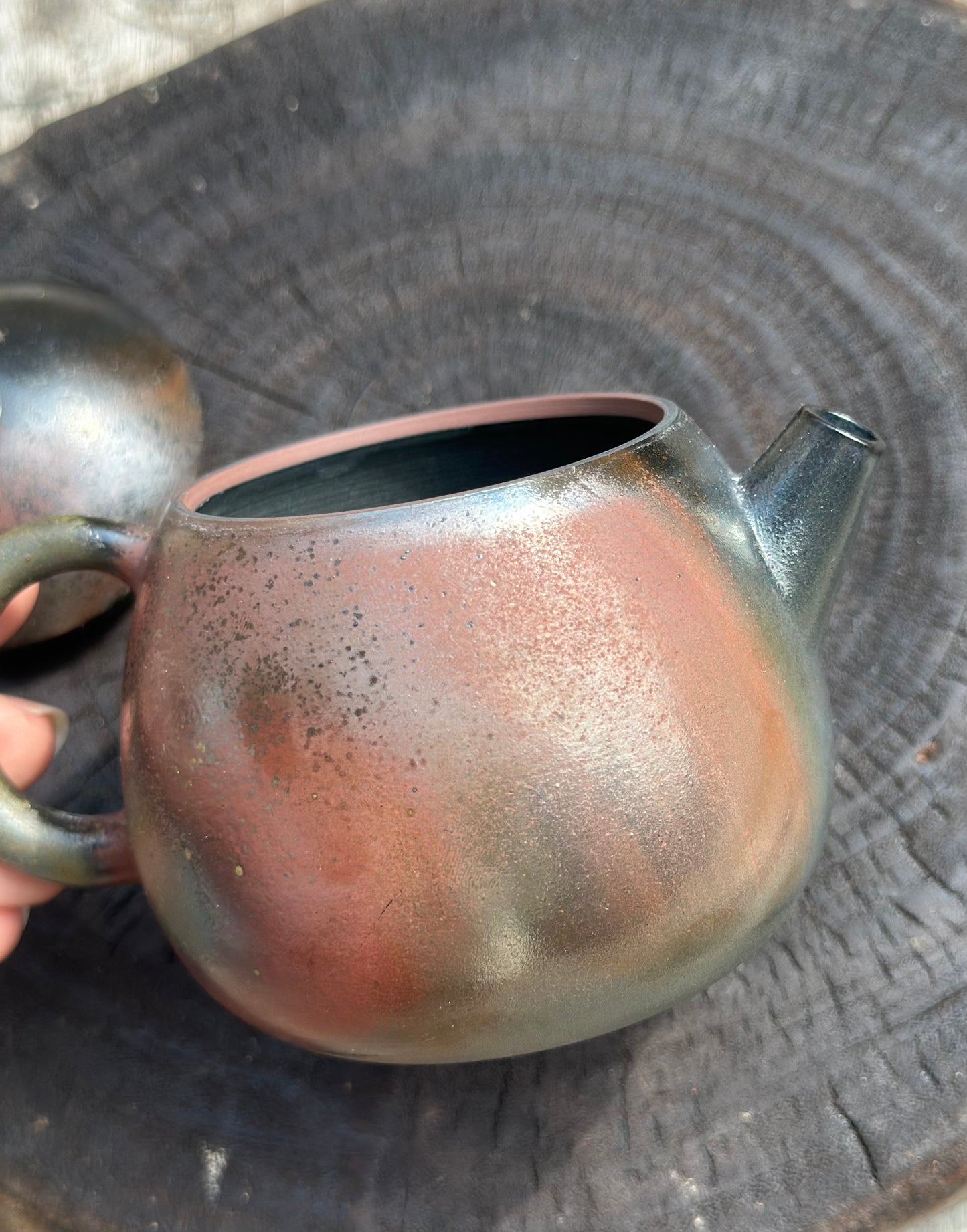 Handcrafted Woodfired Chinese Nixing clay Pottery Clay Teapot Dragonegg Shape 140ml High Class Artowork