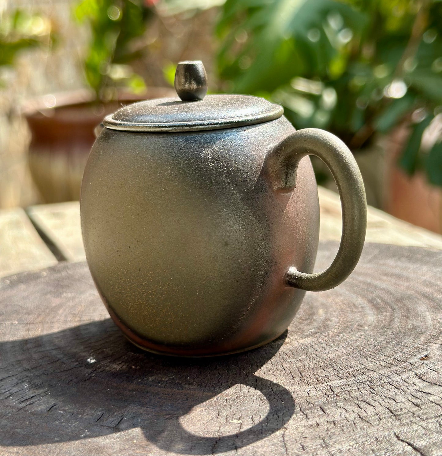 Handcrafted Woodfired Artowork Chinese Nixing clay Pottery Clay Teapot Apple Shape 120ml High Class Teapot