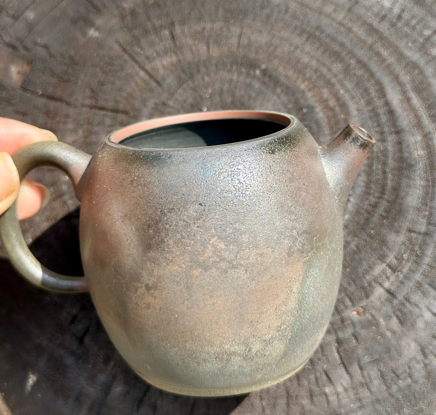 Handcrafted Woodfired Artowork Chinese Nixing clay Pottery Clay Teapot Apple Shape 120ml High Class Teapot