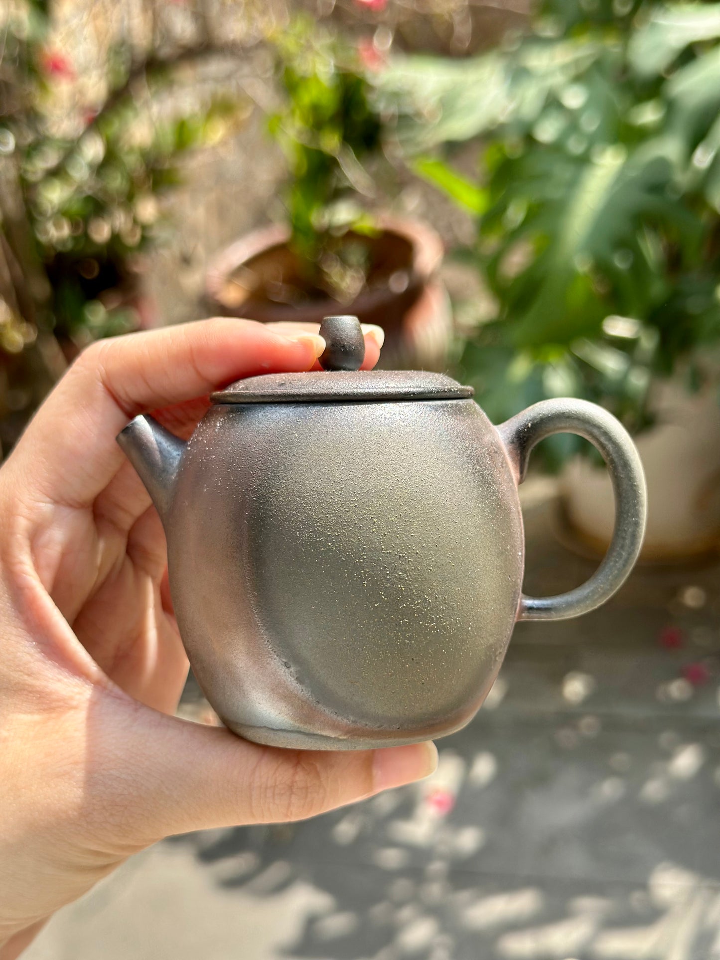 Handcrafted Woodfired Artowork Chinese Nixing clay Pottery Clay Teapot Apple Shape 120ml High Class Teapot