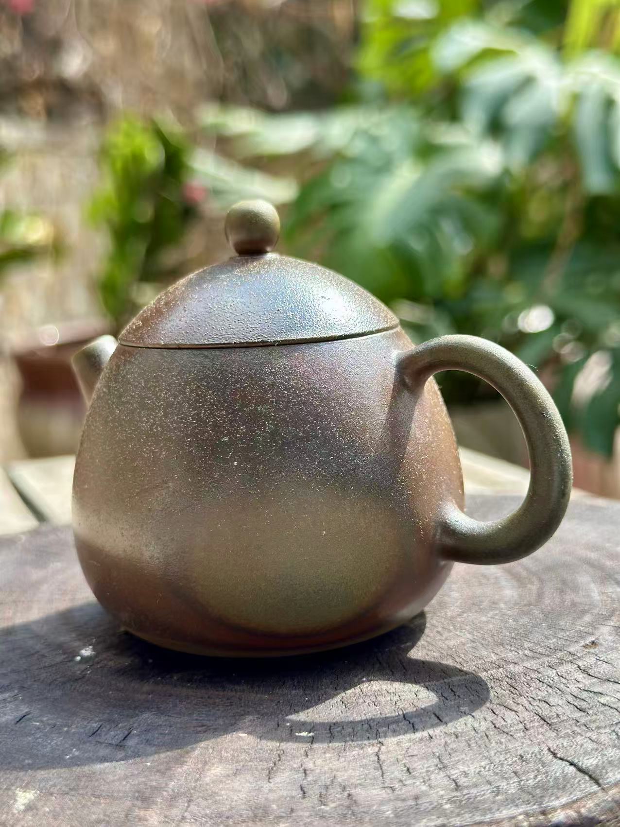 Handcrafted Woodfired Artowork Chinese Nixing clay Pottery Clay Teapot Dragonegg Shape 120ml High Class Teapot