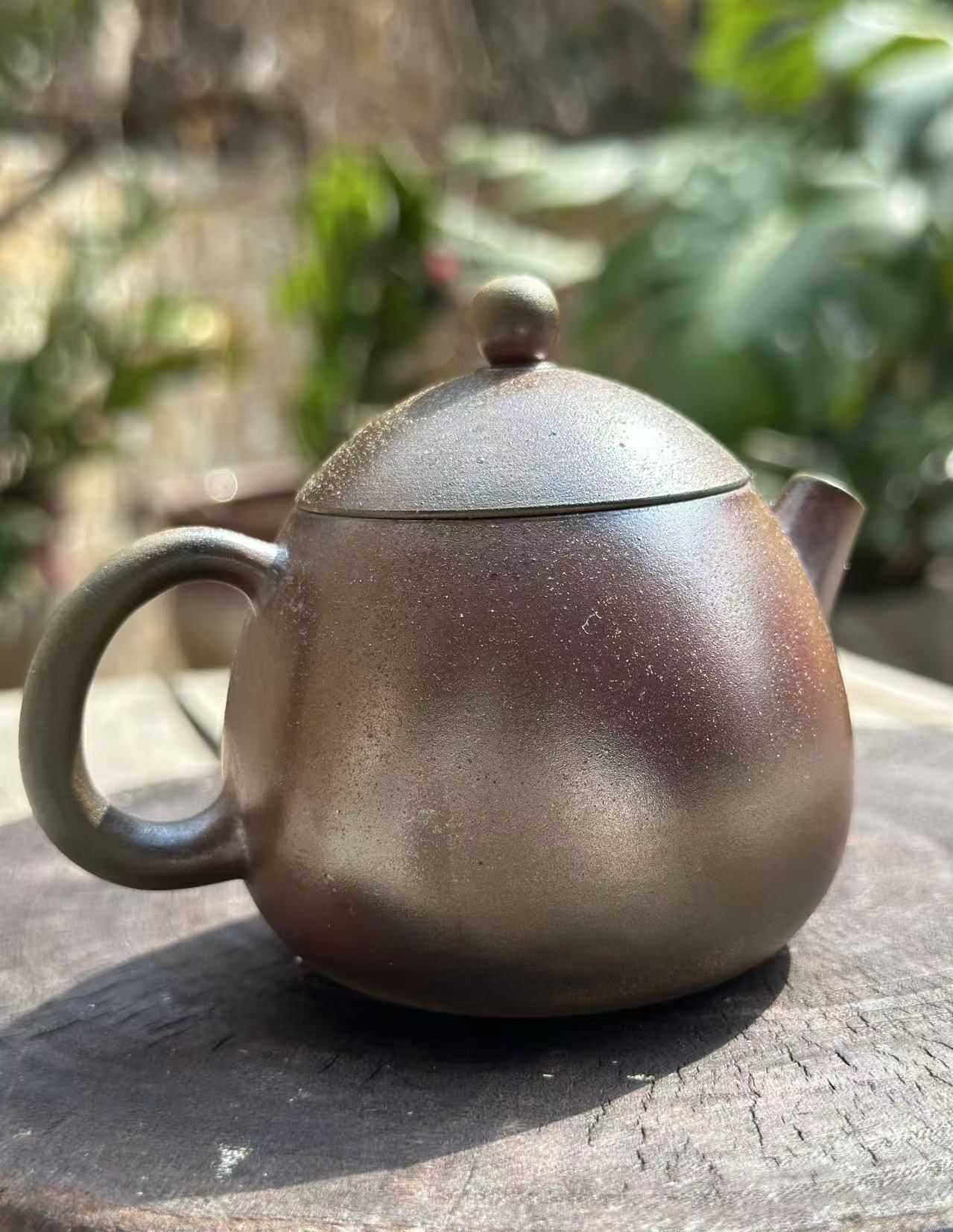 Handcrafted Woodfired Artowork Chinese Nixing clay Pottery Clay Teapot Dragonegg Shape 120ml High Class Teapot