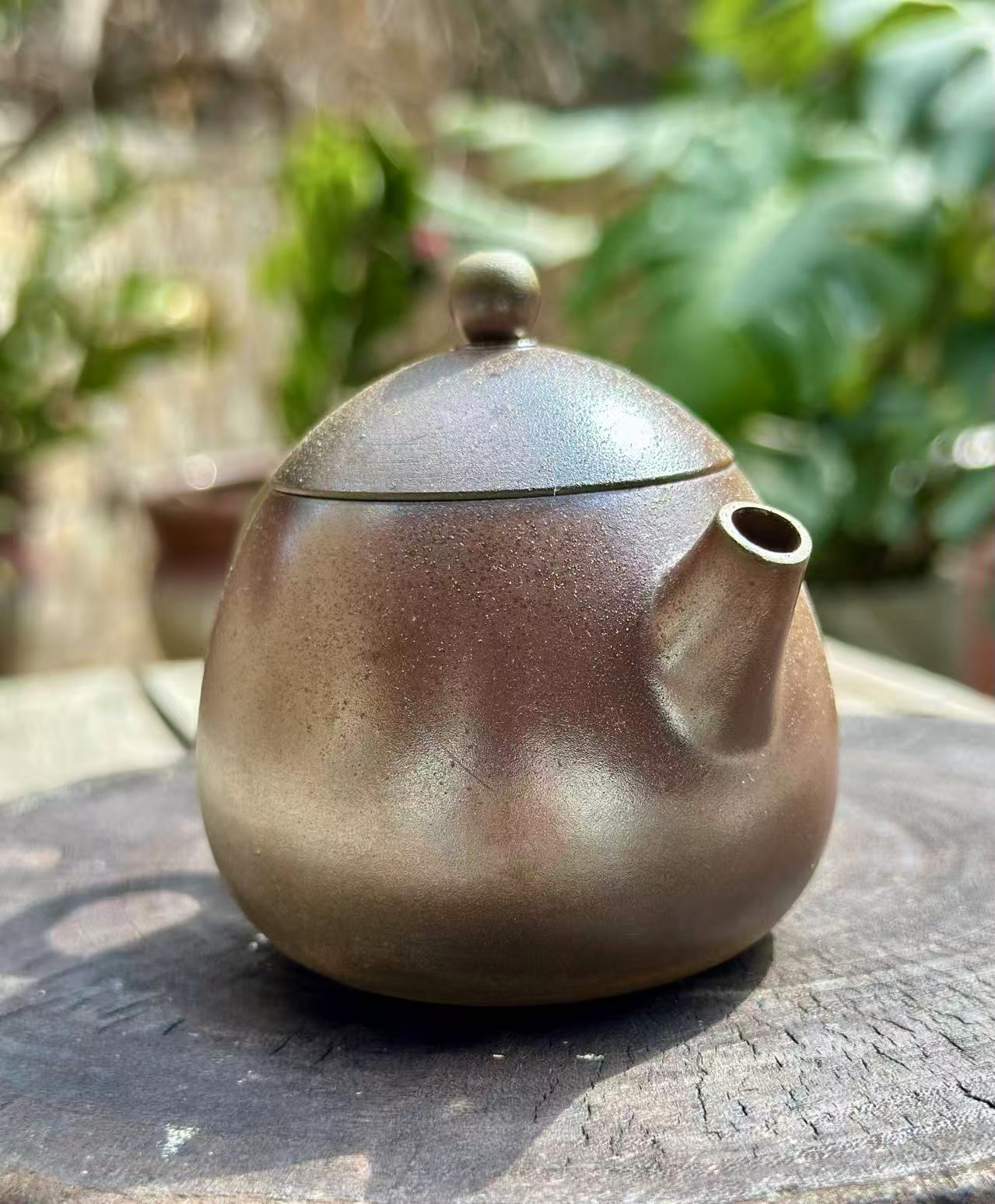 Handcrafted Woodfired Artowork Chinese Nixing clay Pottery Clay Teapot Dragonegg Shape 120ml High Class Teapot