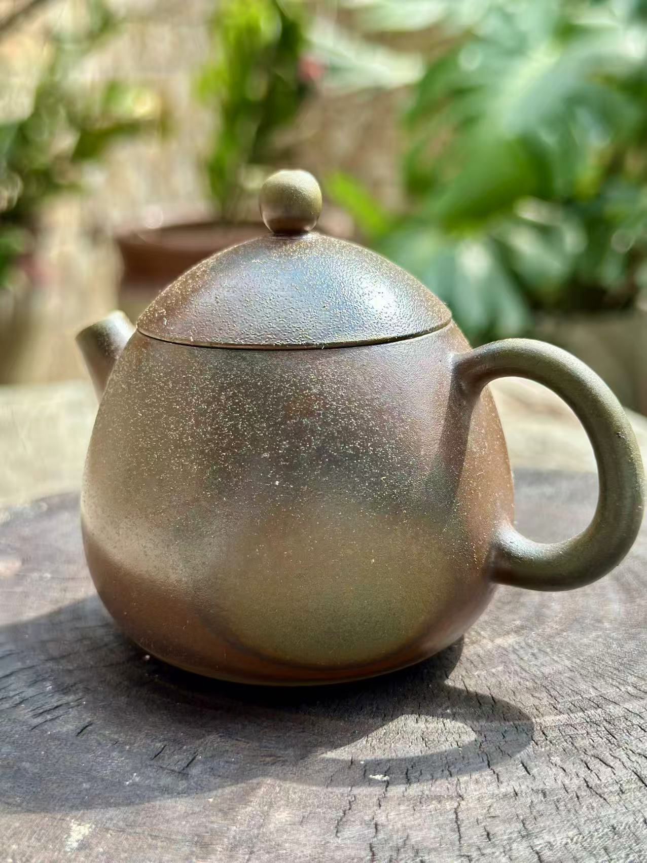 Handcrafted Woodfired Artowork Chinese Nixing clay Pottery Clay Teapot Dragonegg Shape 120ml High Class Teapot