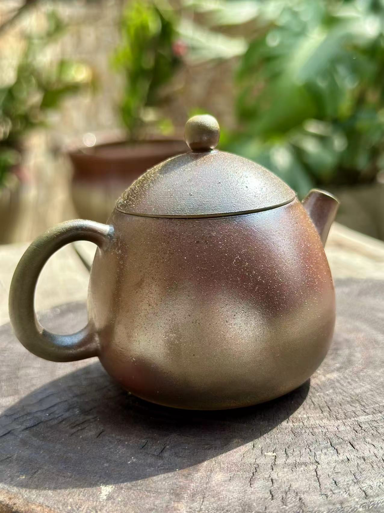 Handcrafted Woodfired Artowork Chinese Nixing clay Pottery Clay Teapot Dragonegg Shape 120ml High Class Teapot