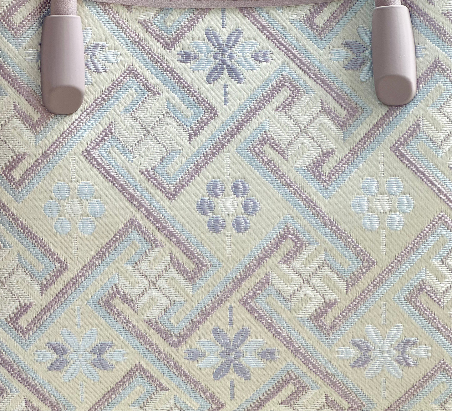 Handmade Chinese High-class Zhuang Brocade Wanji Pattern Classic Purple Handle Bag