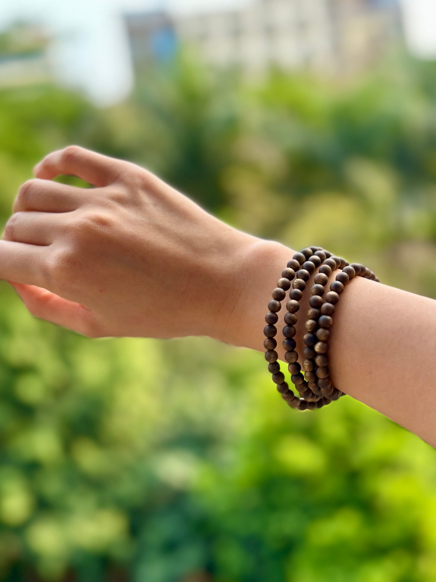Authentic Incense Chinese Hainan Island Hainandao Pure High-end Agarwood Round Necklace Qinan Aloeswood Bracelet