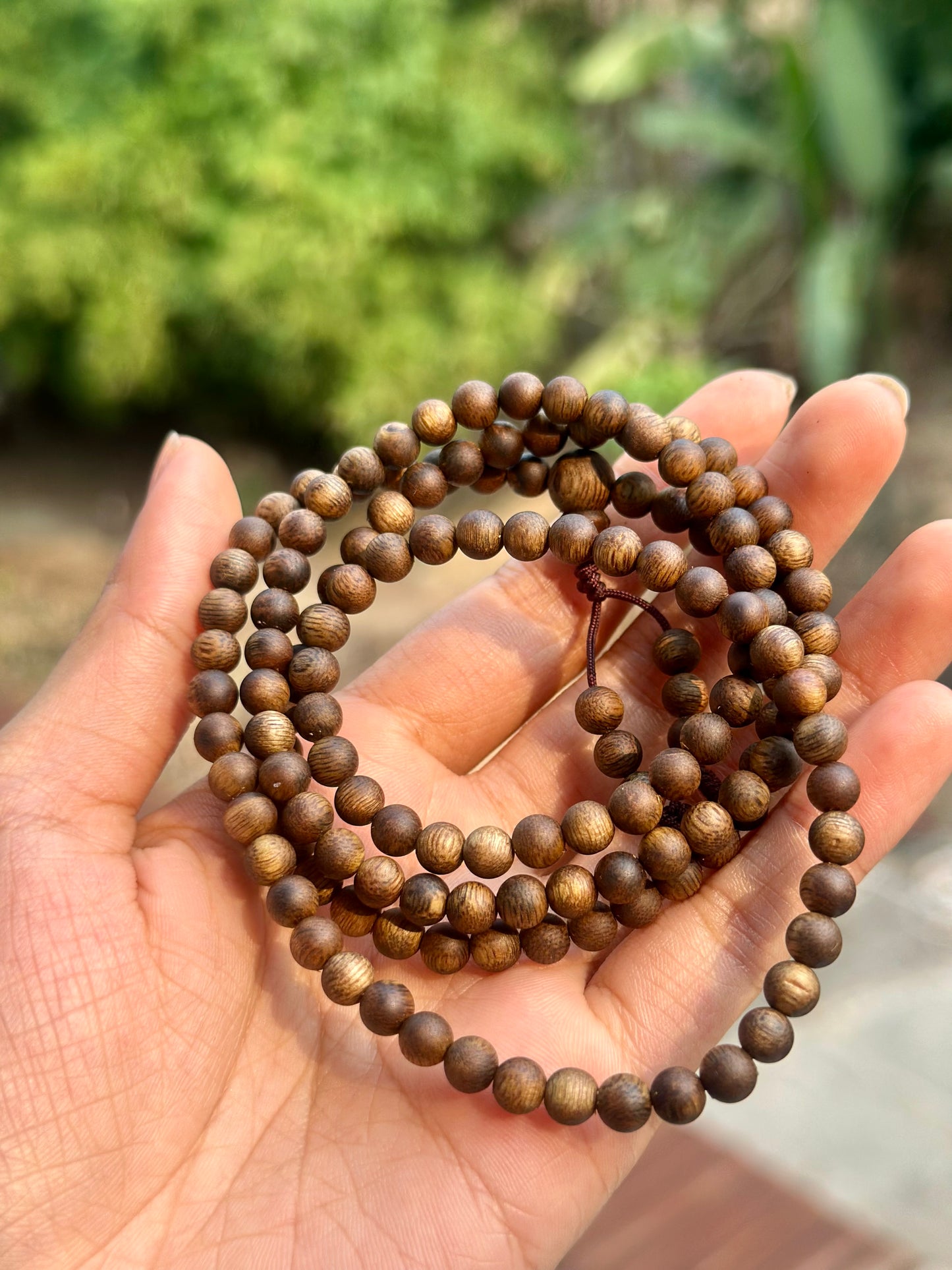 Authentic Incense Chinese Hainan Island Hainandao Pure High-end Agarwood Round Necklace Qinan Aloeswood Bracelet