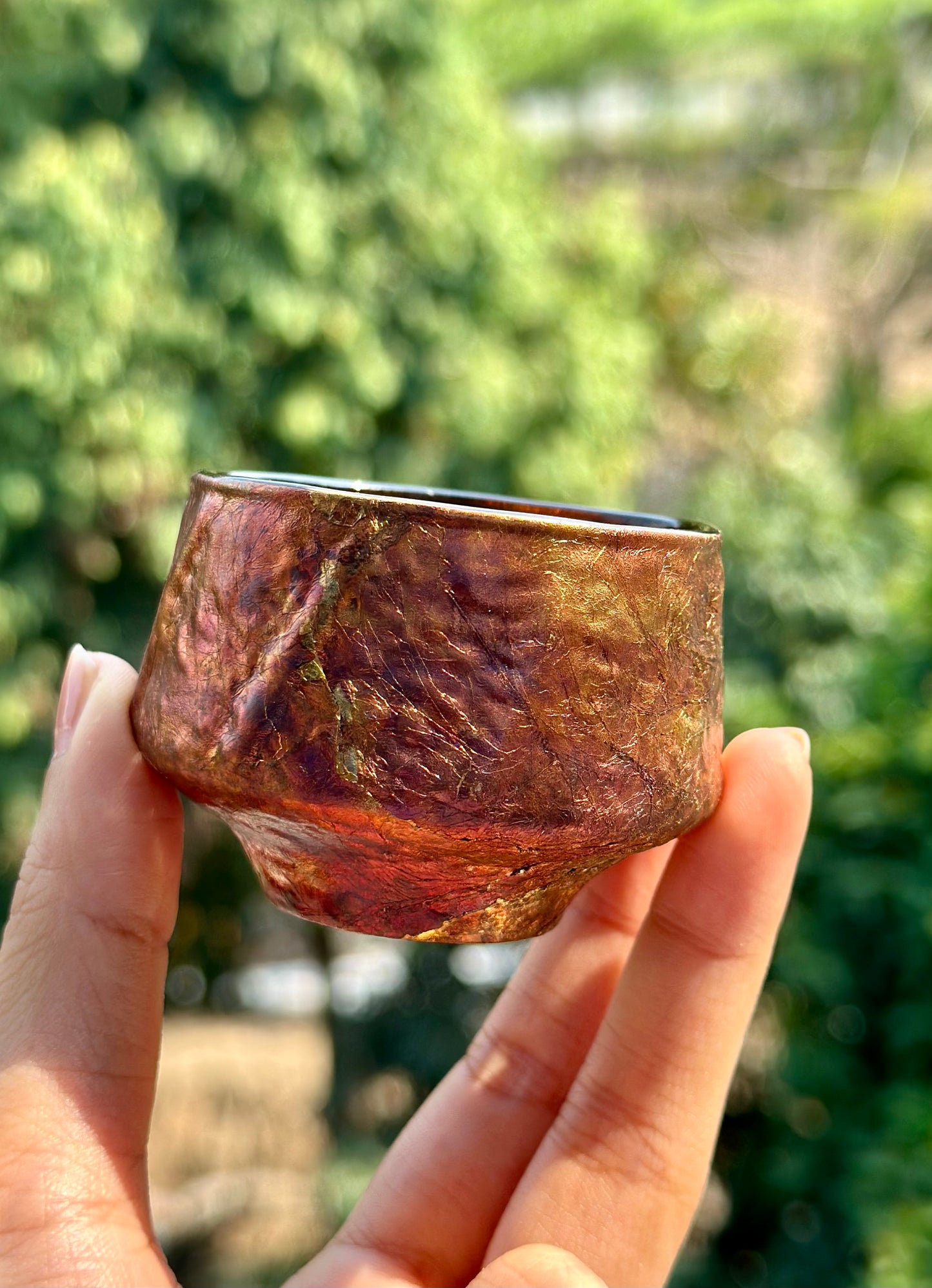 Handcrafted Traditional Chinese Lacquer Ware Glass Hign-end Teacup