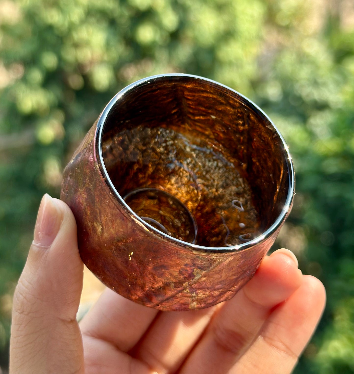 Handcrafted Traditional Chinese Lacquer Ware Glass Hign-end Teacup