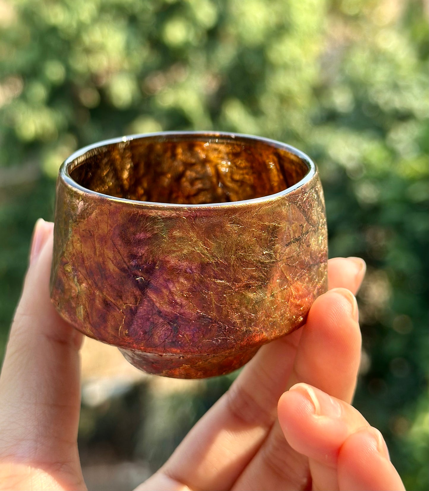 Handcrafted Traditional Chinese Lacquer Ware Glass Hign-end Teacup