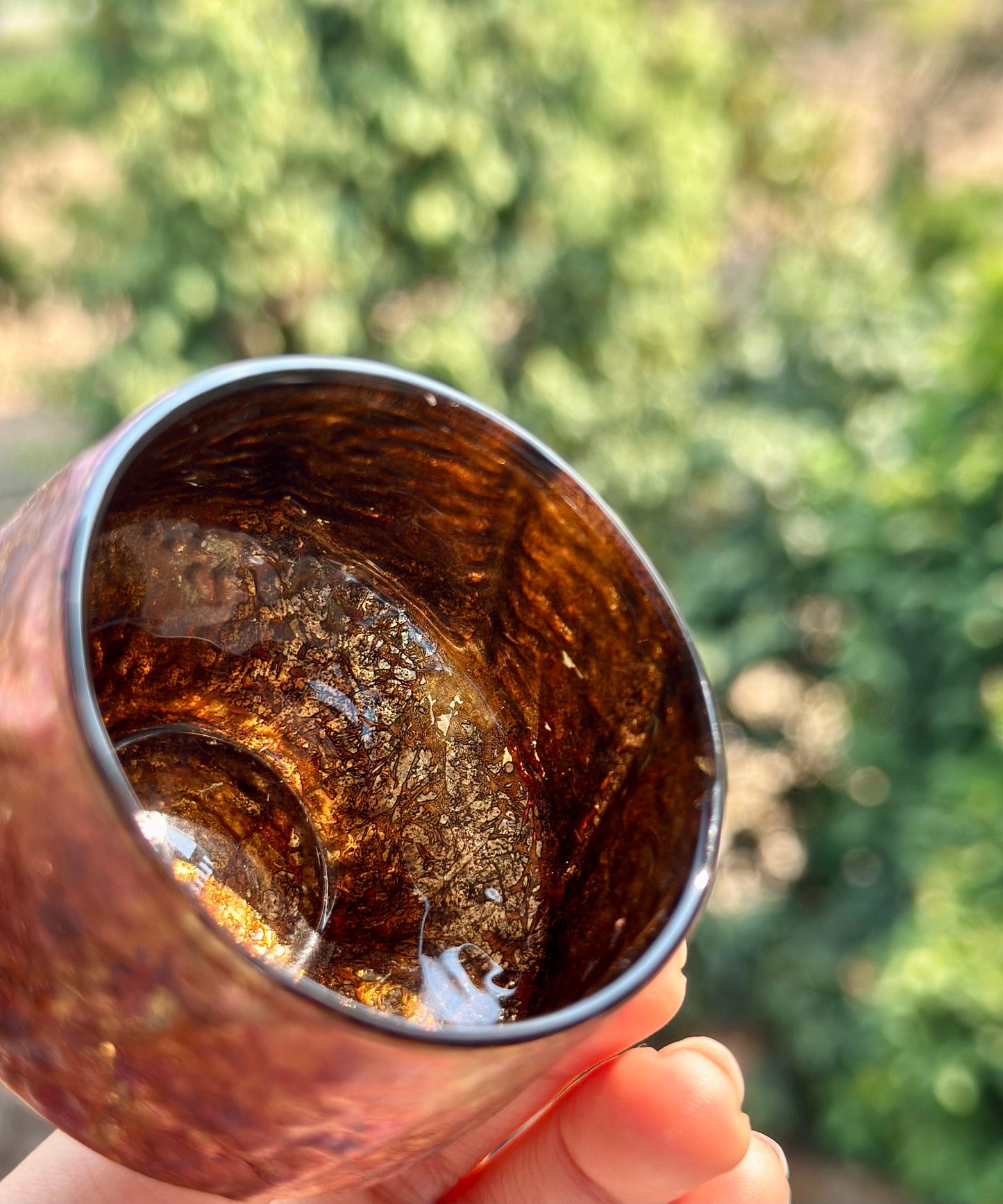 Handcrafted Traditional Chinese Lacquer Ware Glass Hign-end Teacup