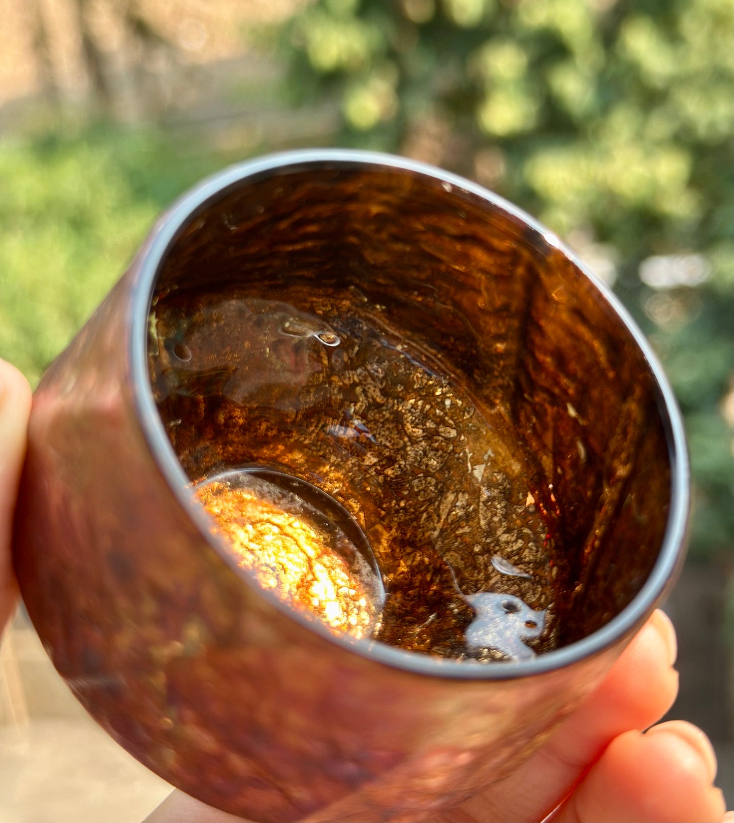 Handcrafted Traditional Chinese Lacquer Ware Glass Hign-end Teacup