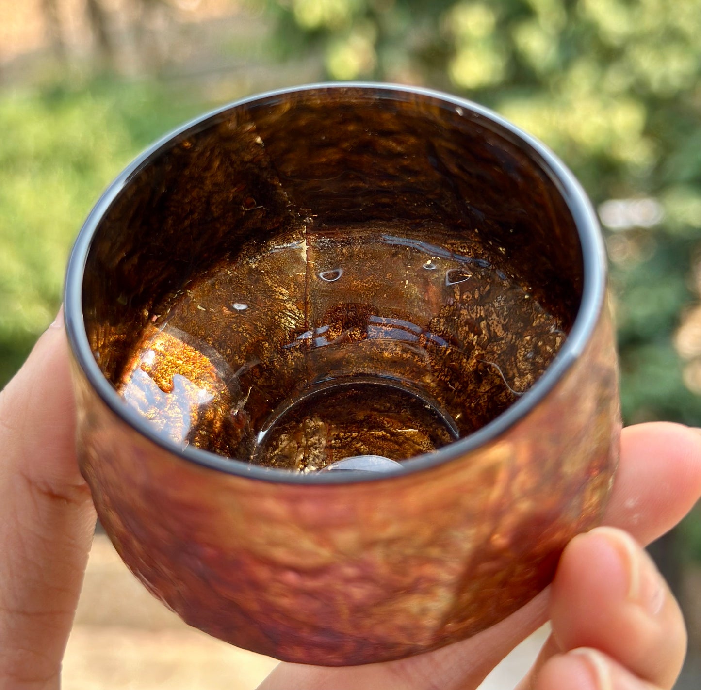 Handcrafted Traditional Chinese Lacquer Ware Glass Hign-end Teacup