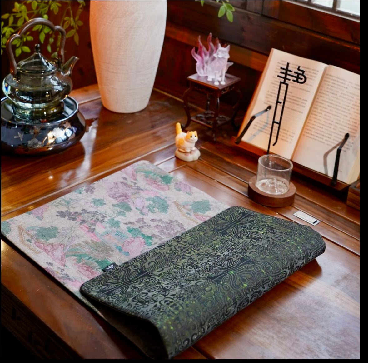 Handmade Chinese Original Mountain Landsccape Pattern Tea Table Cloth Chaxi Chabu Tea Accessory